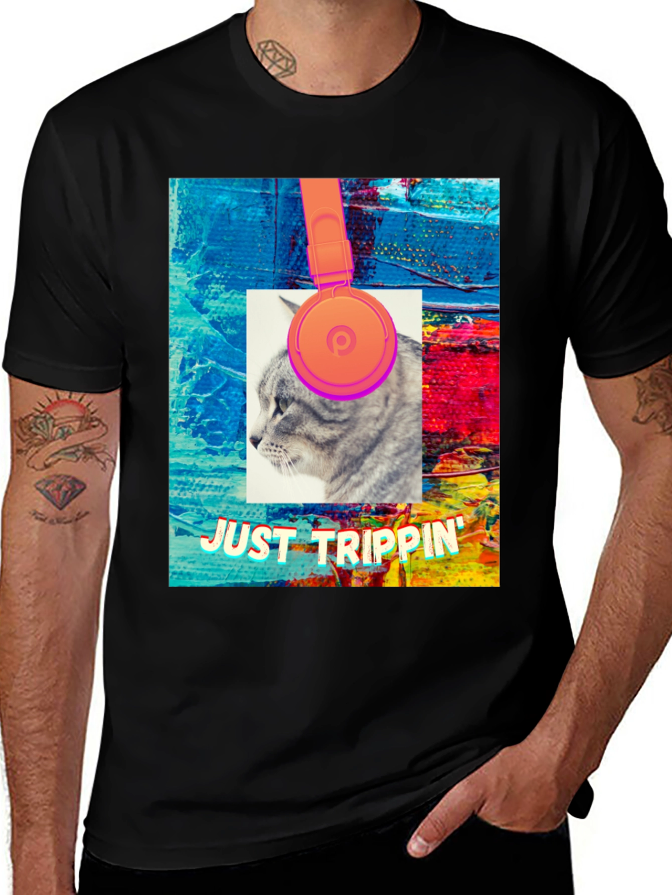 Variant 5 of Just Trippin' Cat Graphic Tee