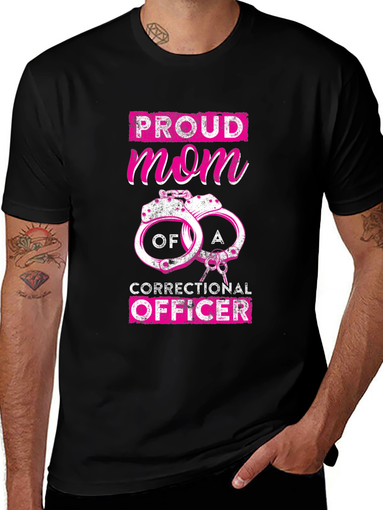 Variant 7 of Proud Mom of a Correctional Officer Graphic T-Shirt