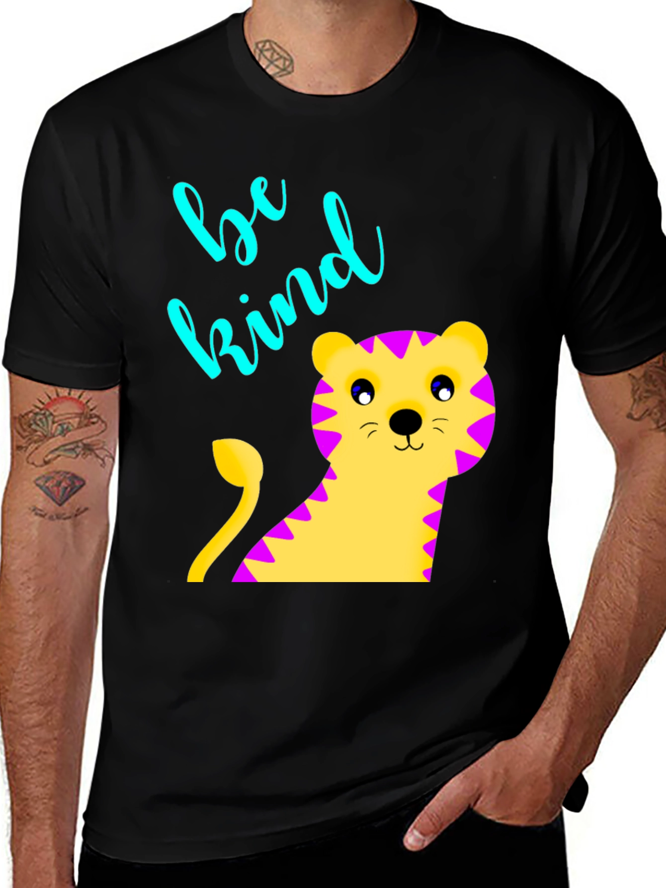 Variant 6 of Be Kind Tiger Graphic Tee - Unisex