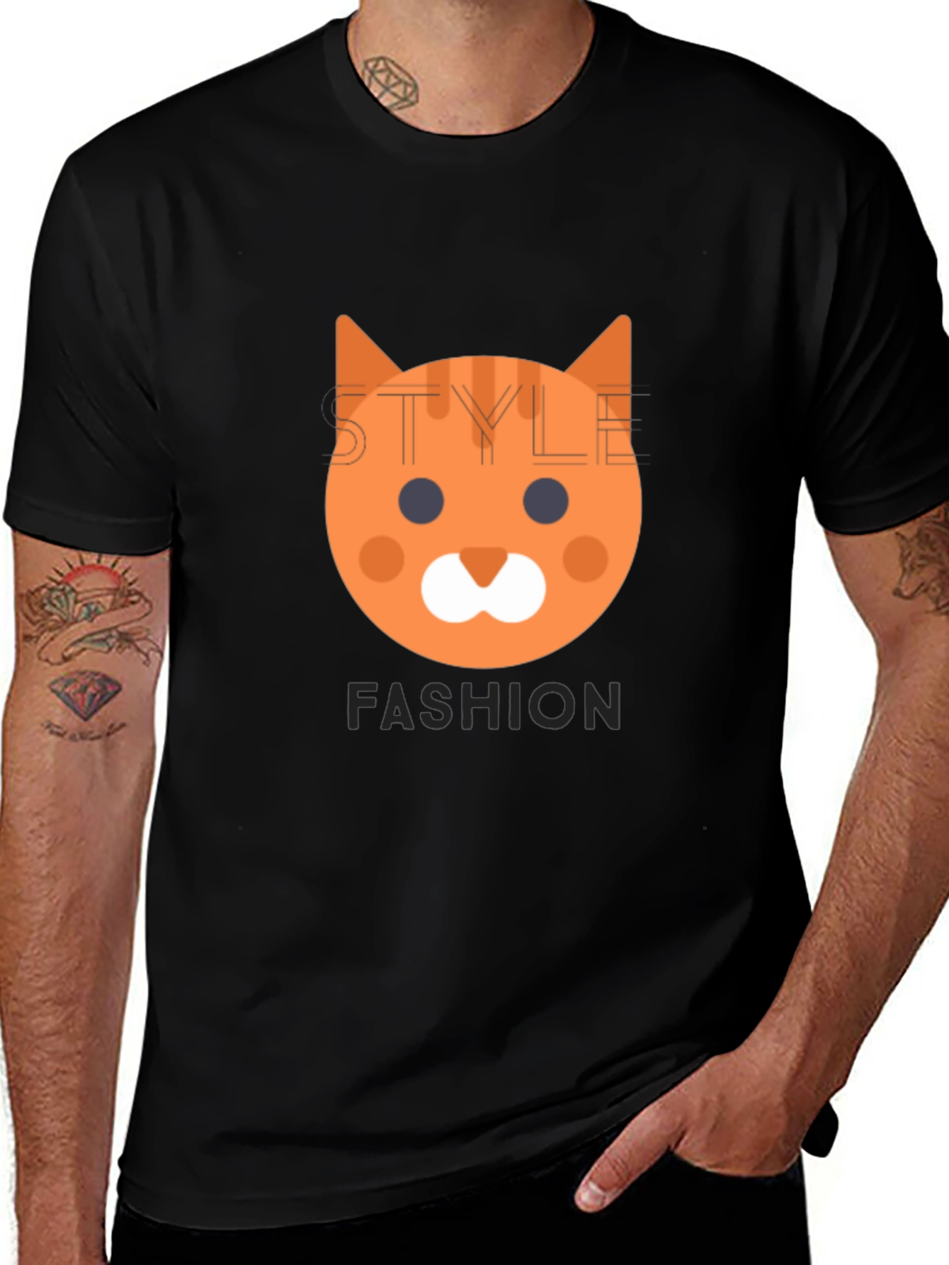 Variant 18 of Fun Cat Face Graphic Tee - Style & Fashion