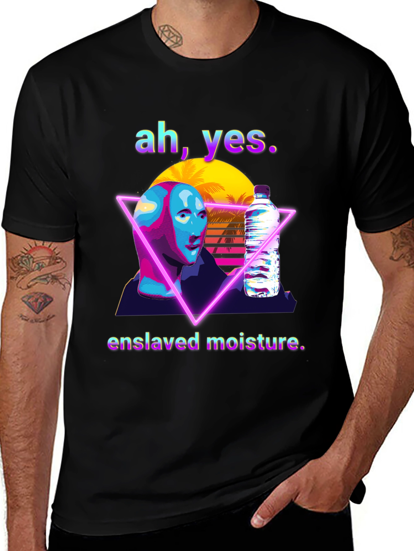 Variant 9 of Ah, Yes. Enslaved Moisture Meme Graphic Tee