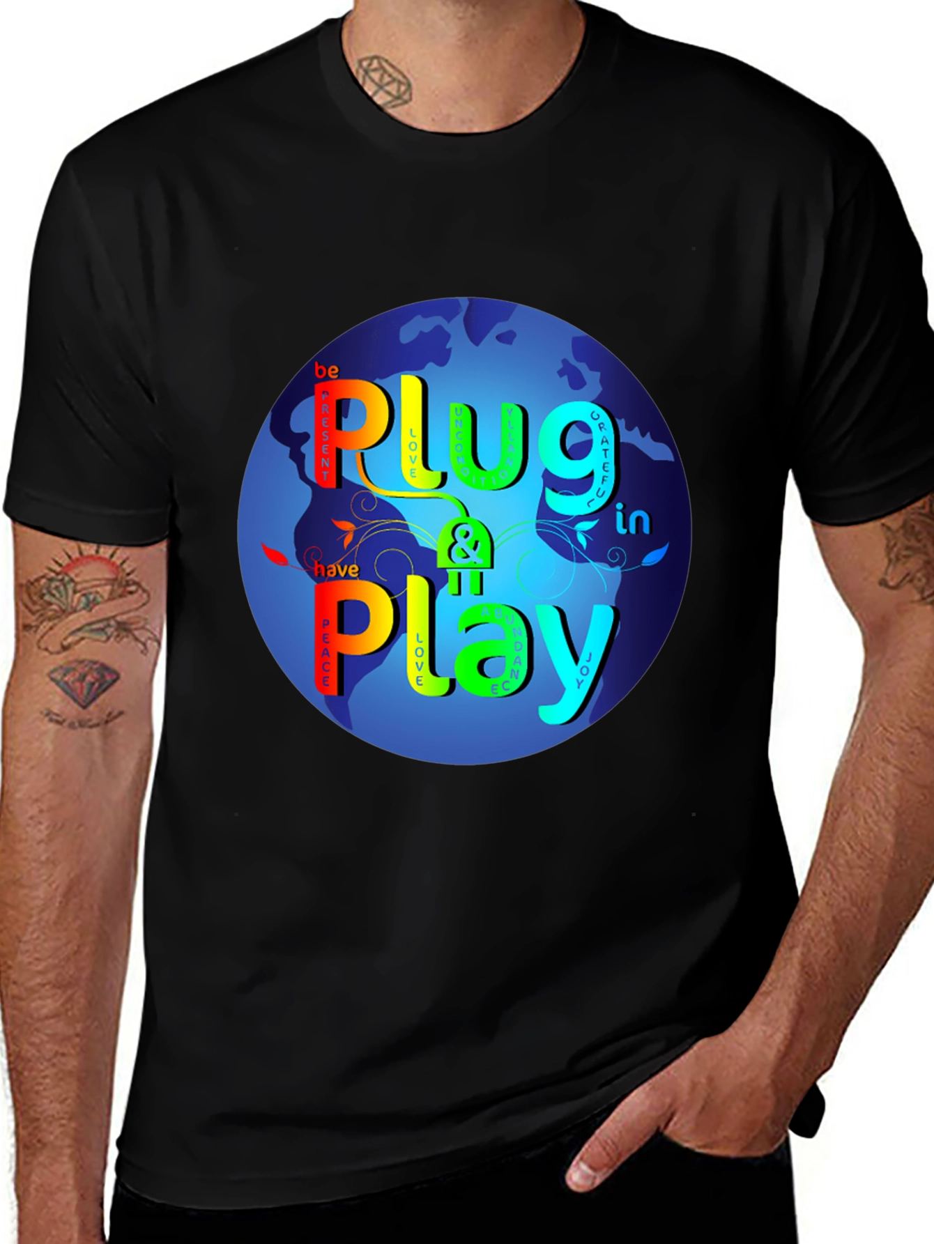 Variant 3 of Plug & Play Earth Graphic T-Shirt