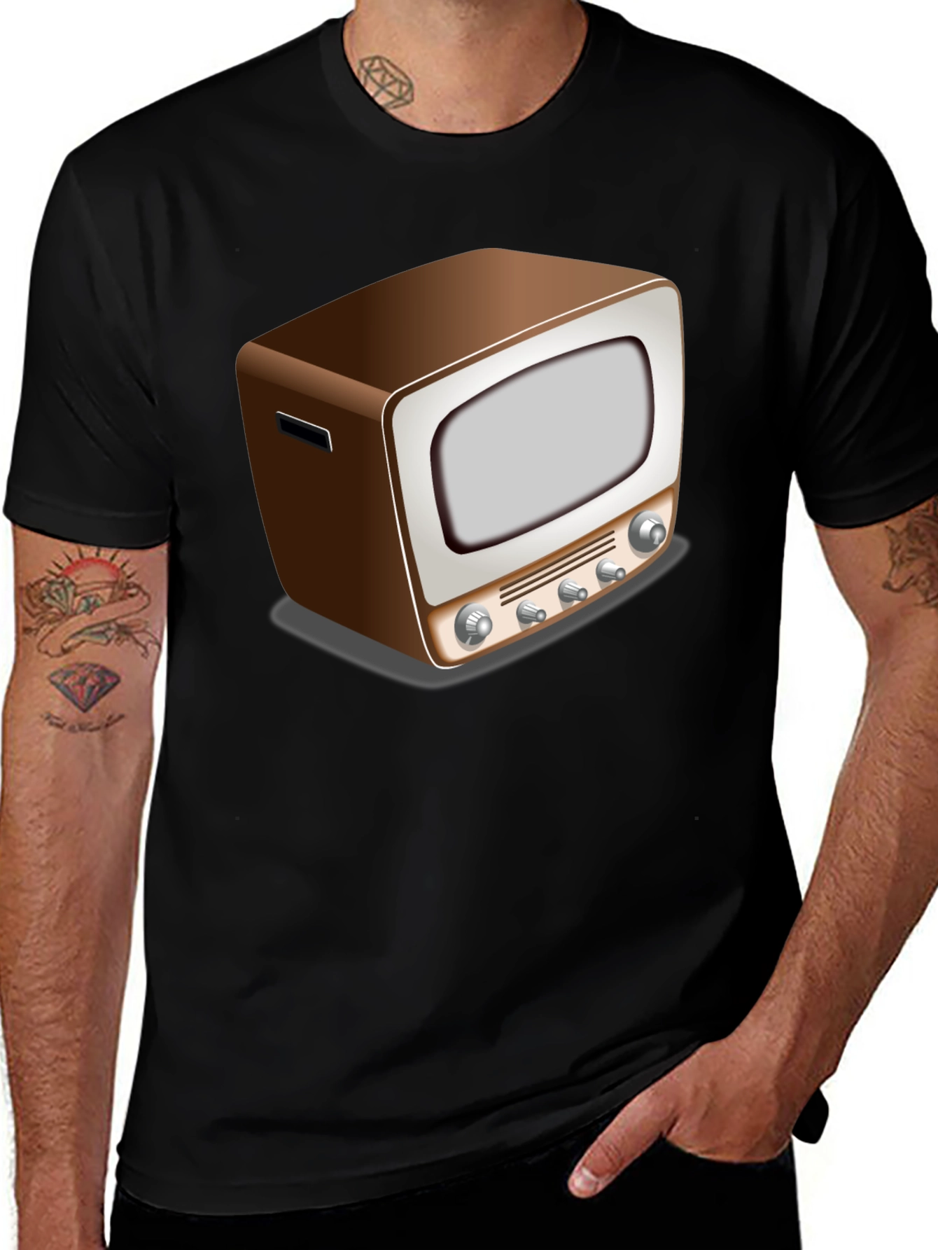 Variant 7 of Retro TV Graphic Tee - Vintage Television T-Shirt