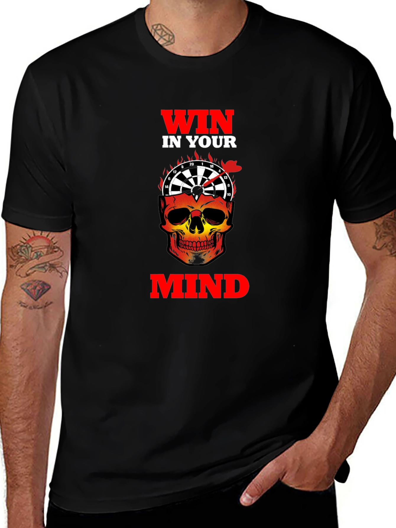 Variant 19 of Win In Your Mind Skull Graphic T-Shirt
