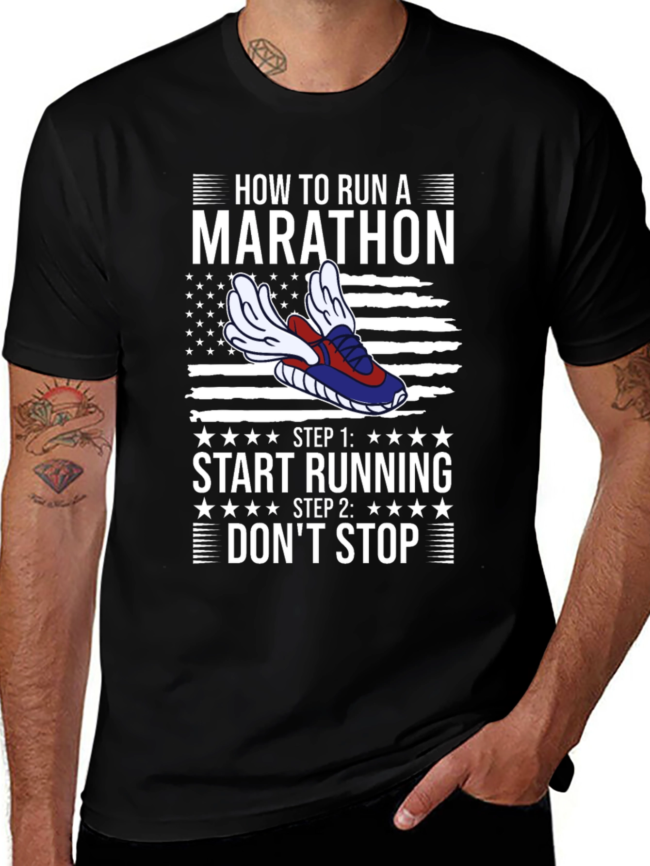 How to Run a Marathon Graphic T-Shirt