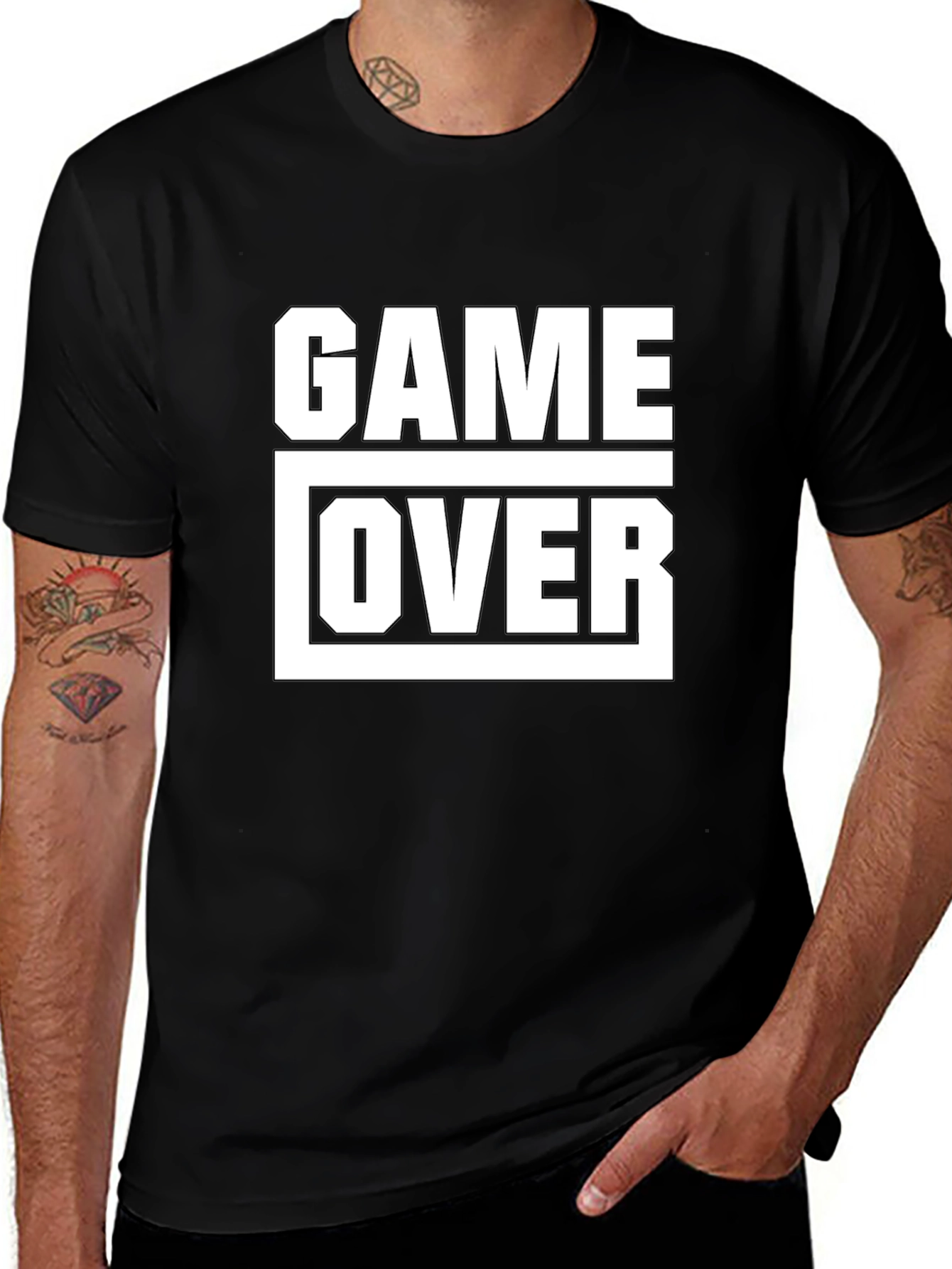 Variant 20 of Game Over Graphic Print Men's Black T-Shirt