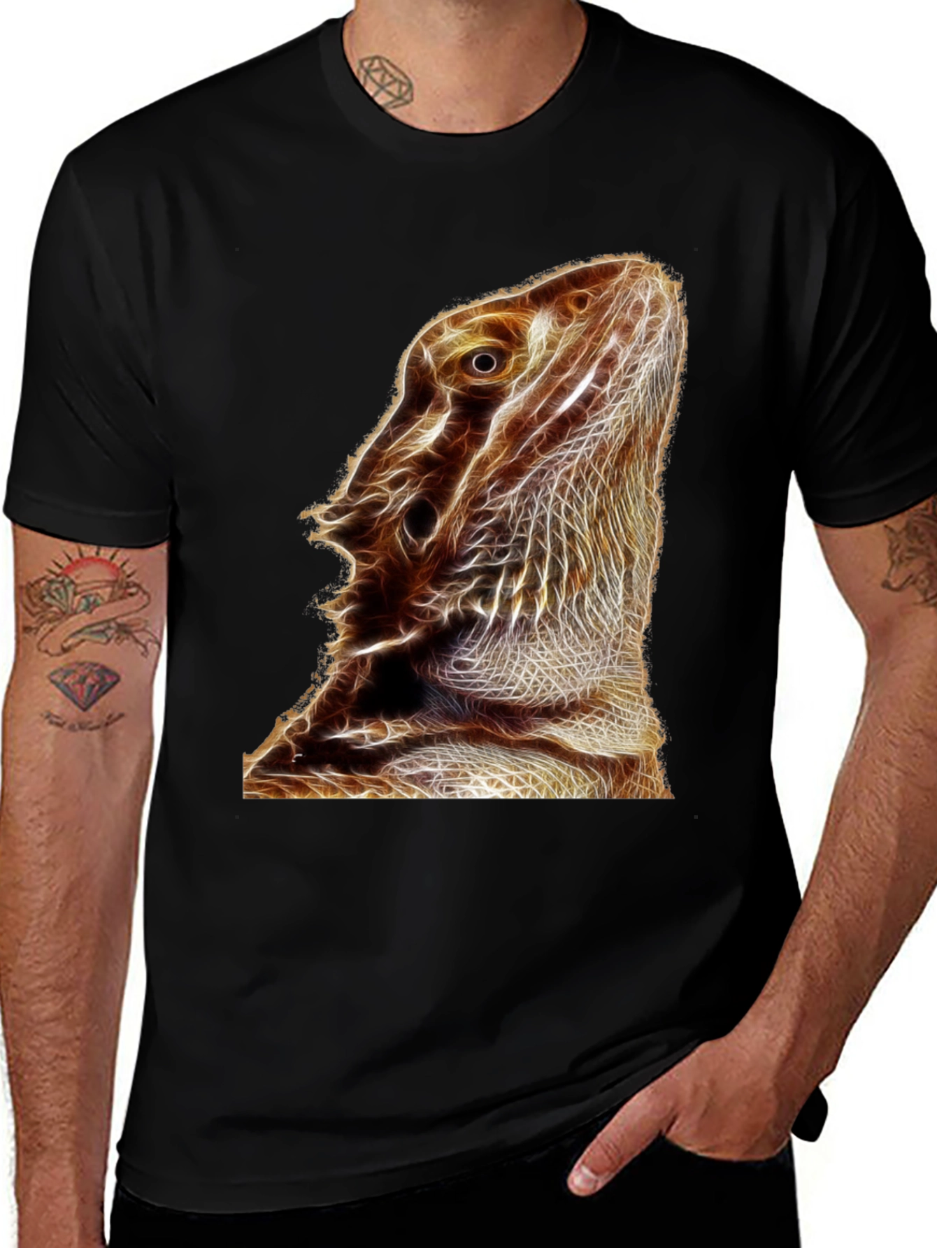 Bearded Dragon T-Shirt - Men's Black Tee