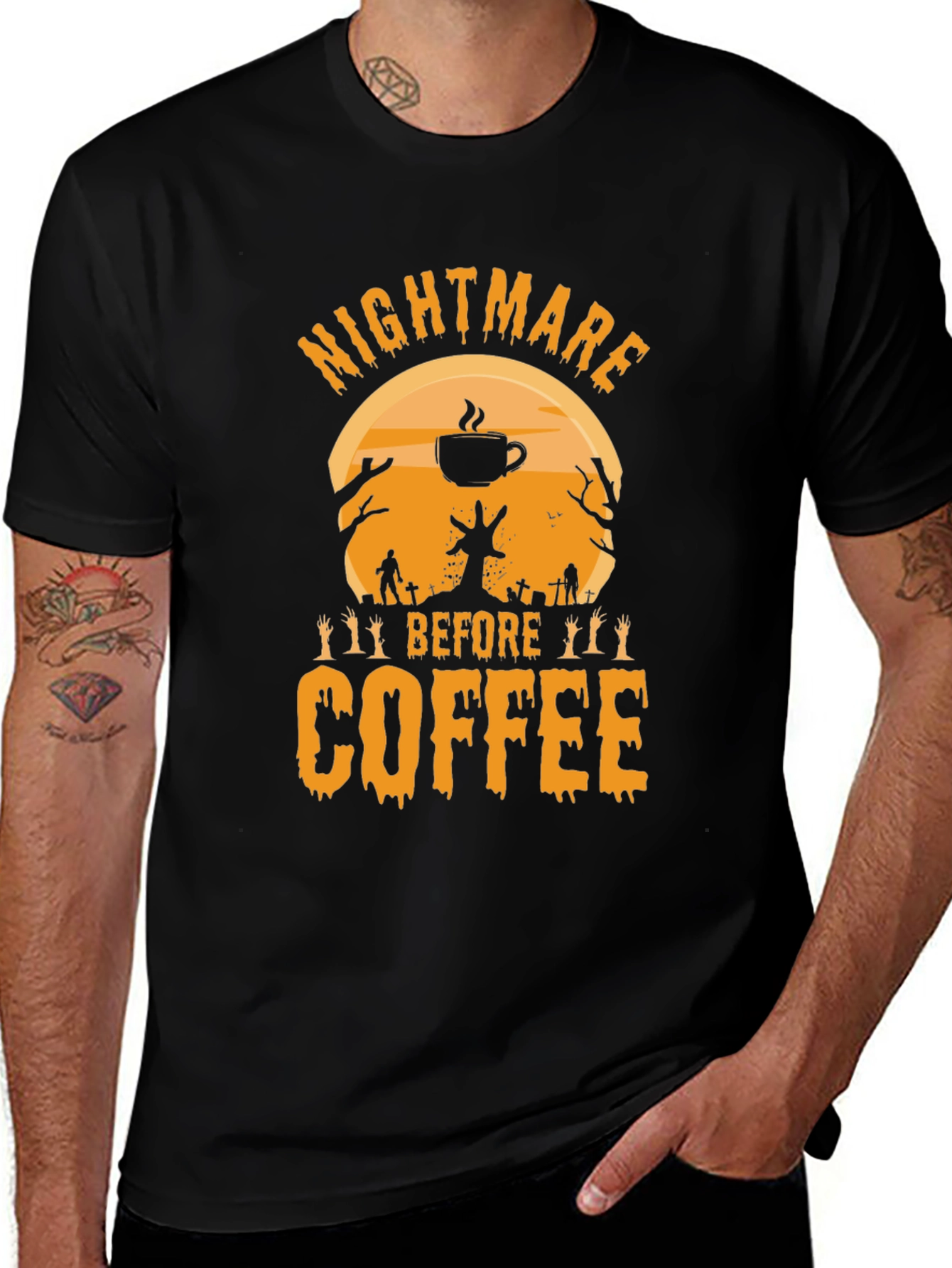 Variant 9 of Nightmare Before Coffee T-Shirt