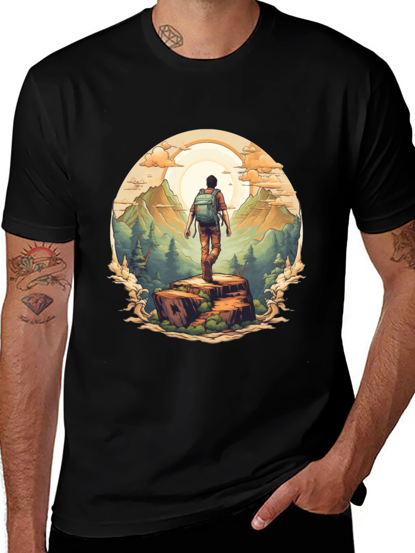Variant 11 of Nature Hiker Graphic Tee - Explore Outdoors!