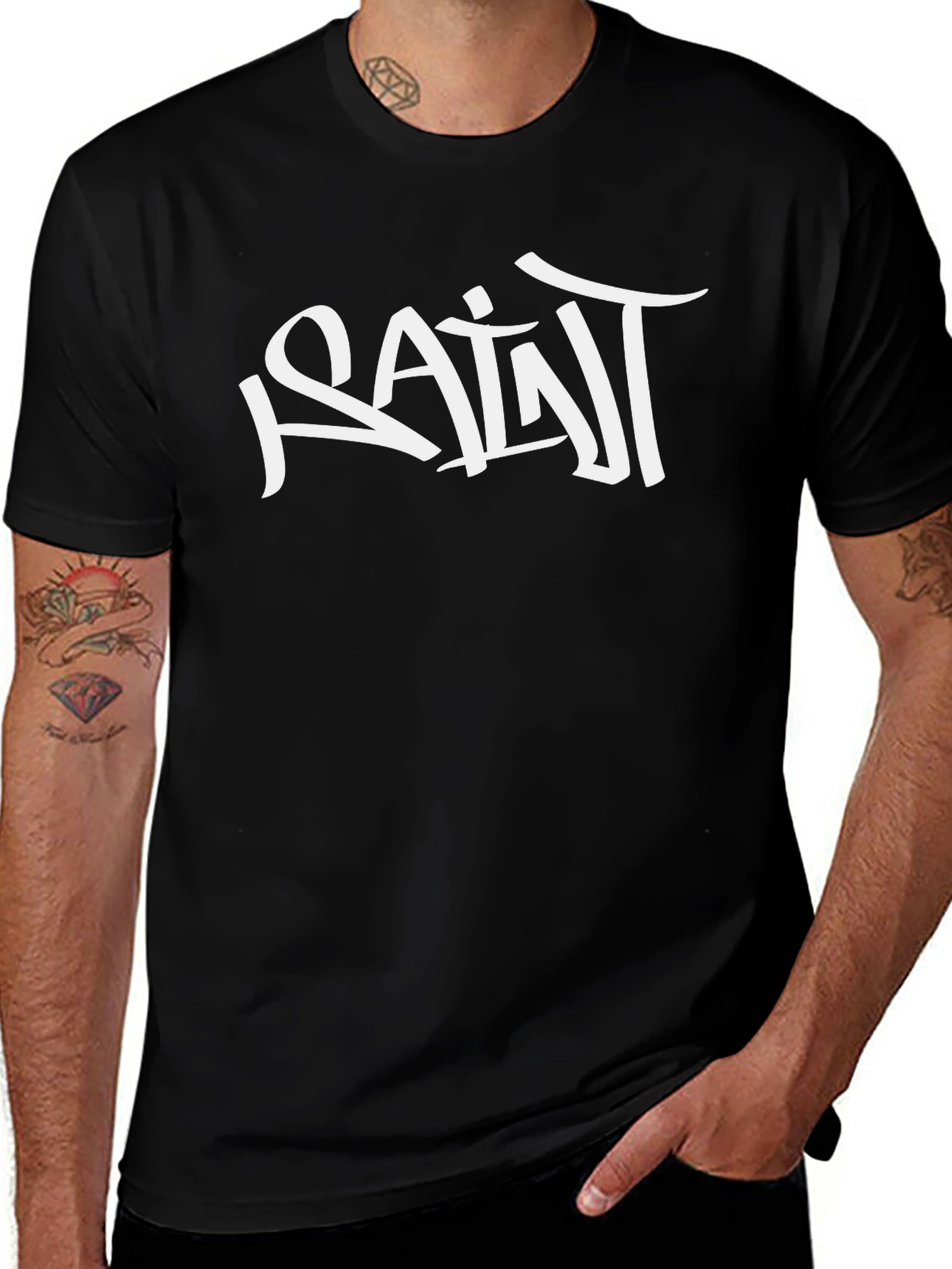 Variant 8 of SAINT Graphic Black T-Shirt