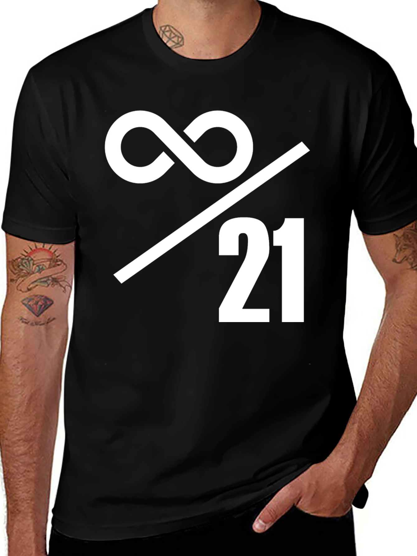 Variant 26 of Infinity Over 21 Graphic Tee - Soft Cotton Blend