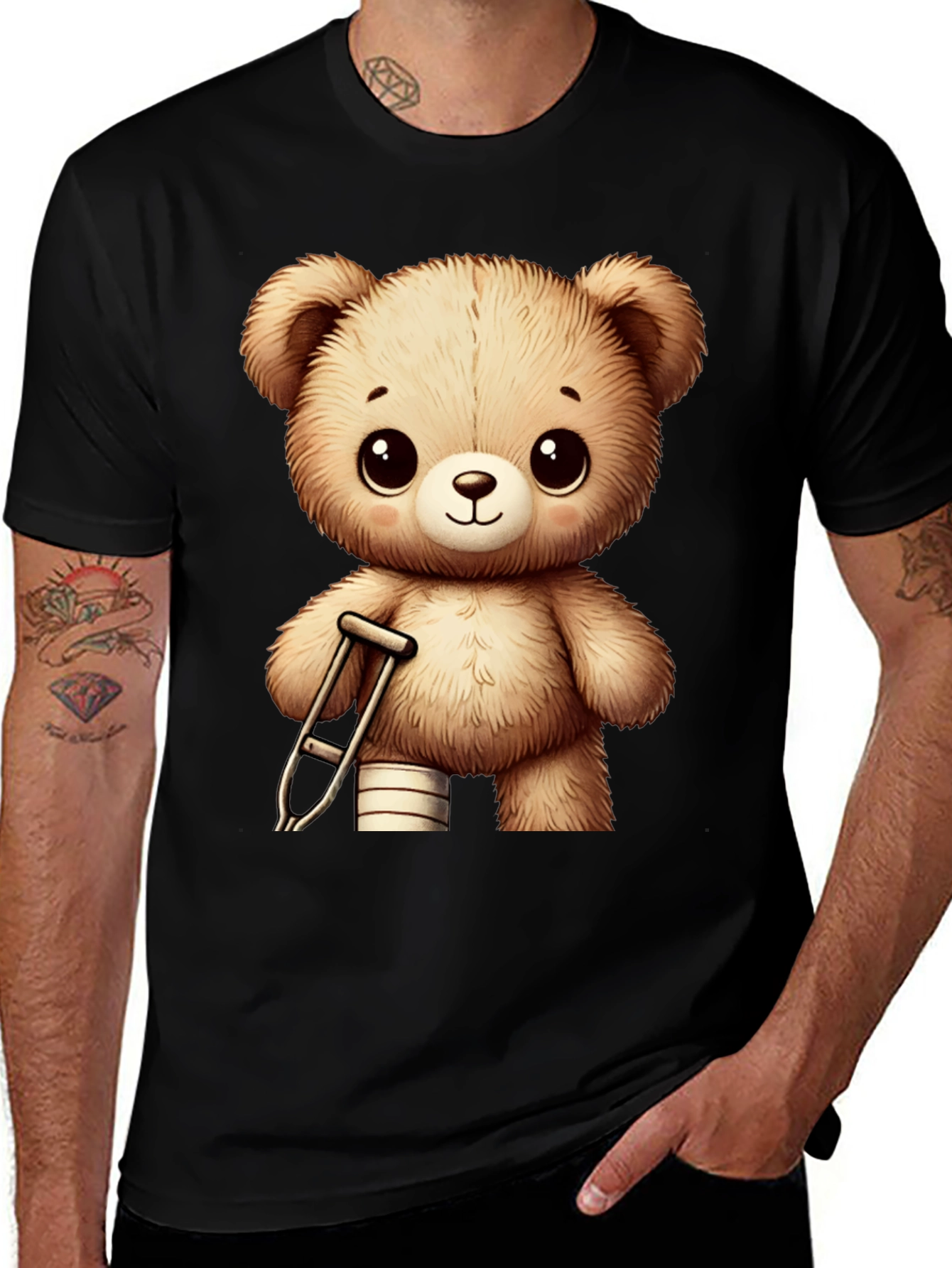 Variant 5 of Teddy Bear Graphic T-Shirt - Get Well Soon!
