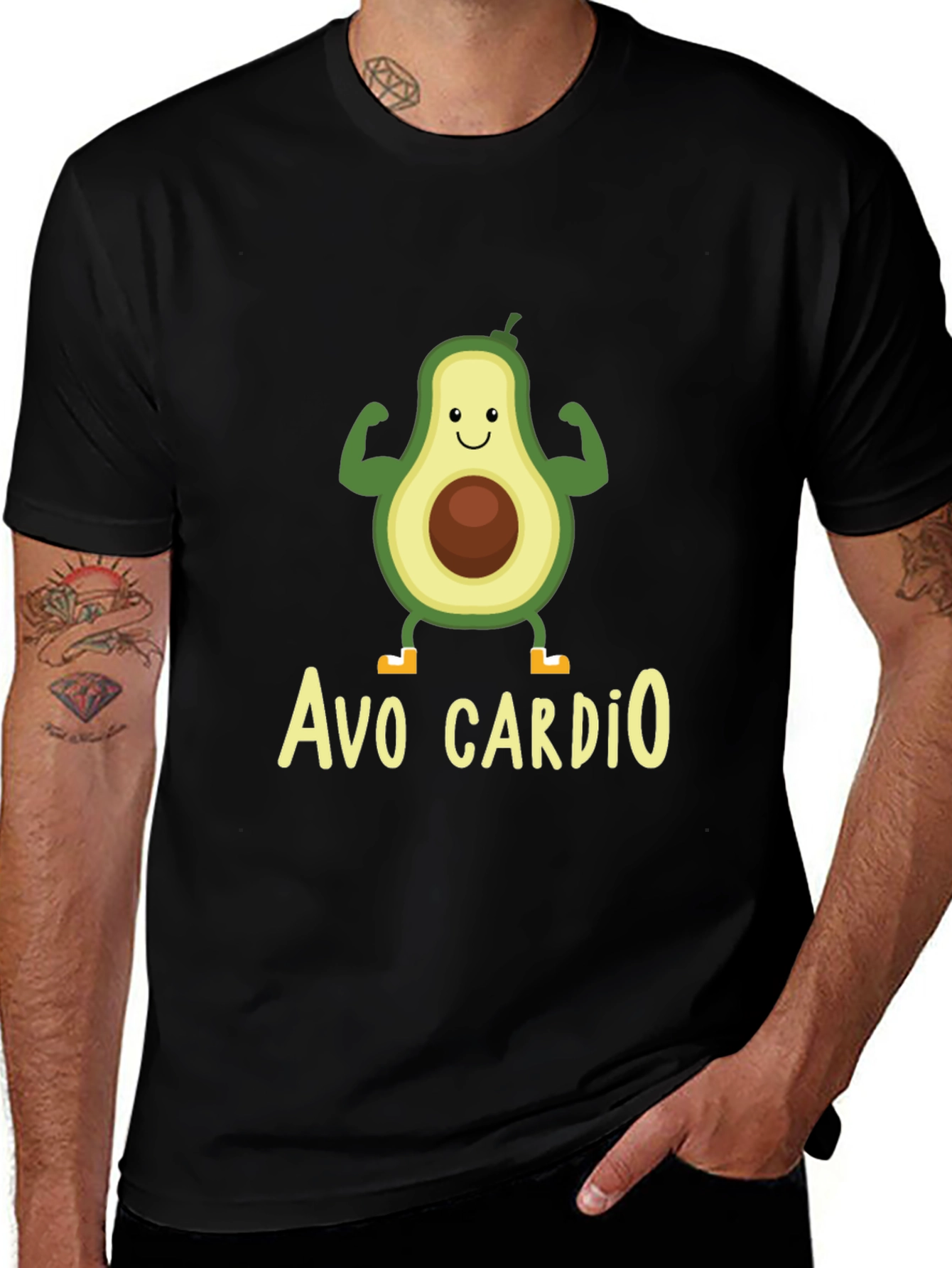 Variant 23 of Avo Cardio T-Shirt - Funny Avocado Gym Workout Tee