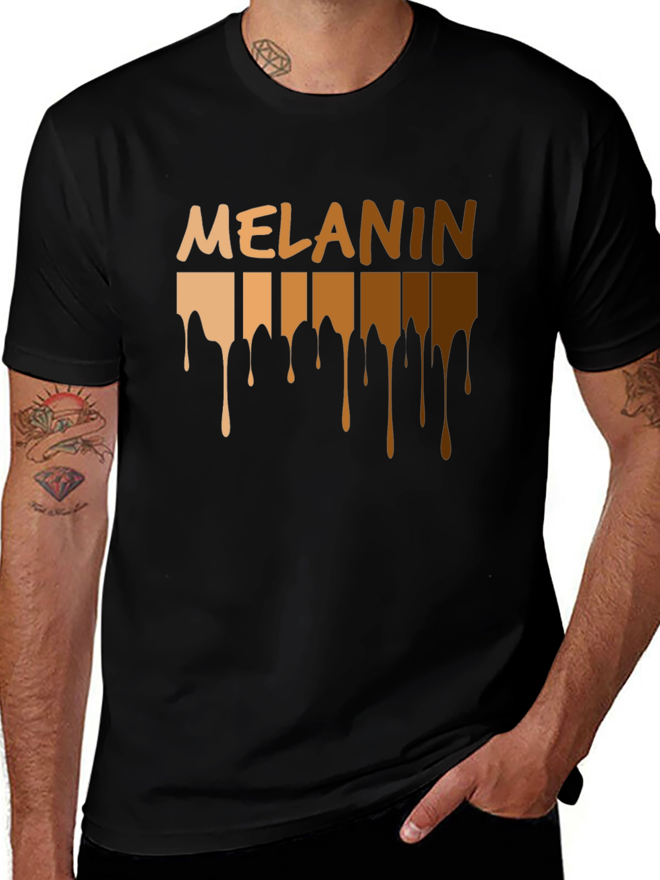 Melanin Drip T-Shirt - Black Pride