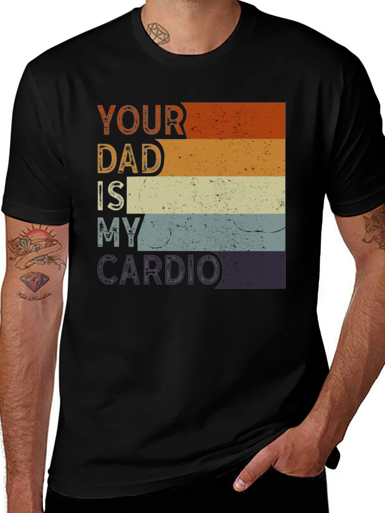 Variant 13 of Your Dad Is My Cardio - Funny Workout T-Shirt