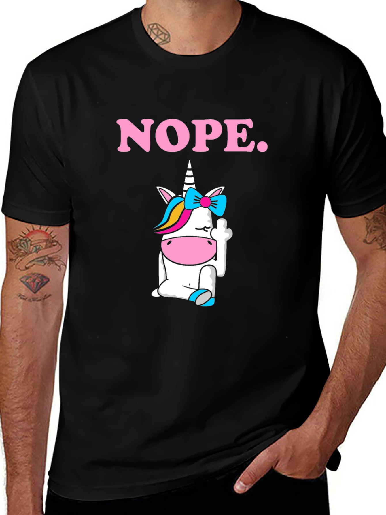 Variant 4 of Nope Unicorn Graphic Tee - Funny Novelty T-Shirt