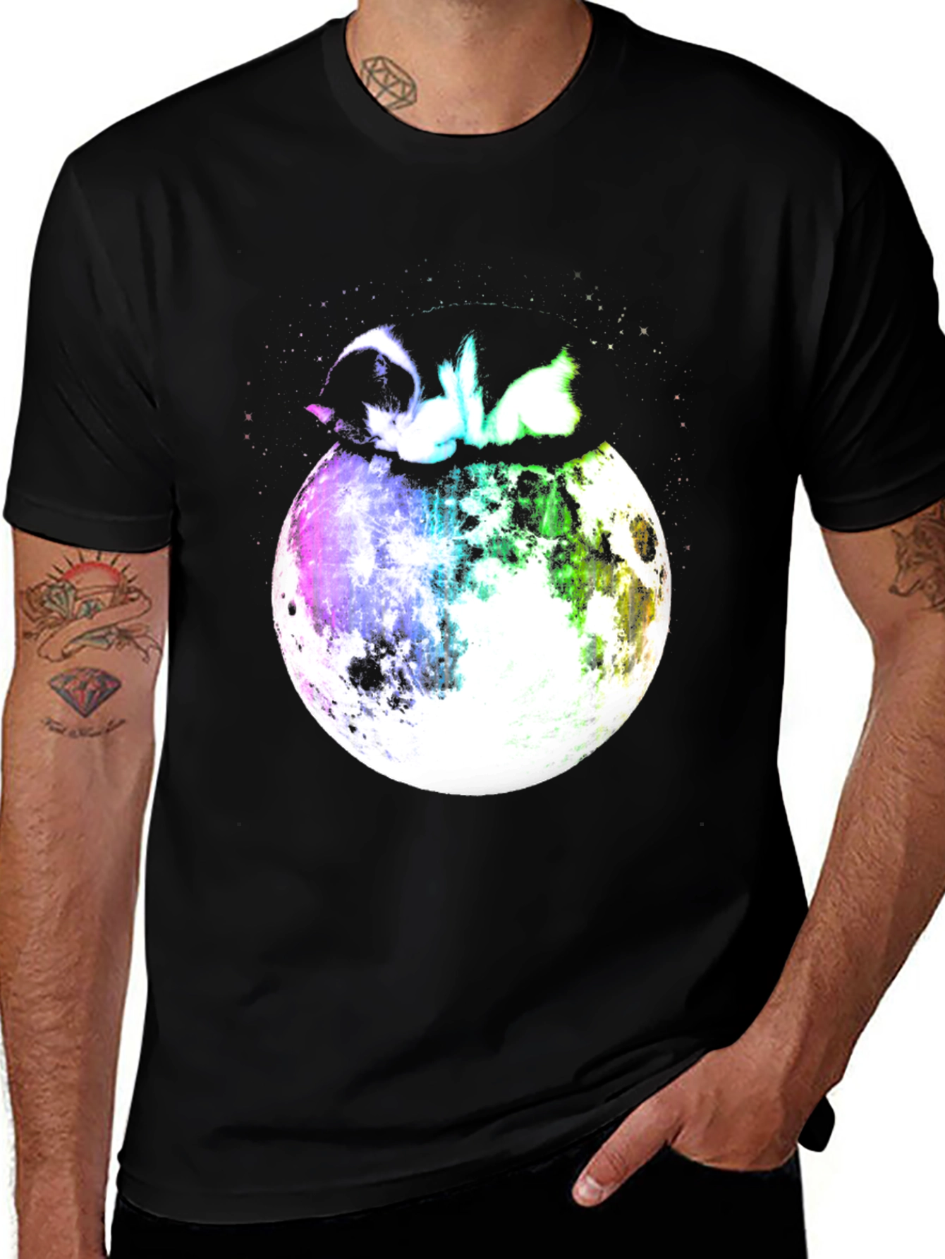Variant 2 of Skunk on the Moon Graphic T-Shirt