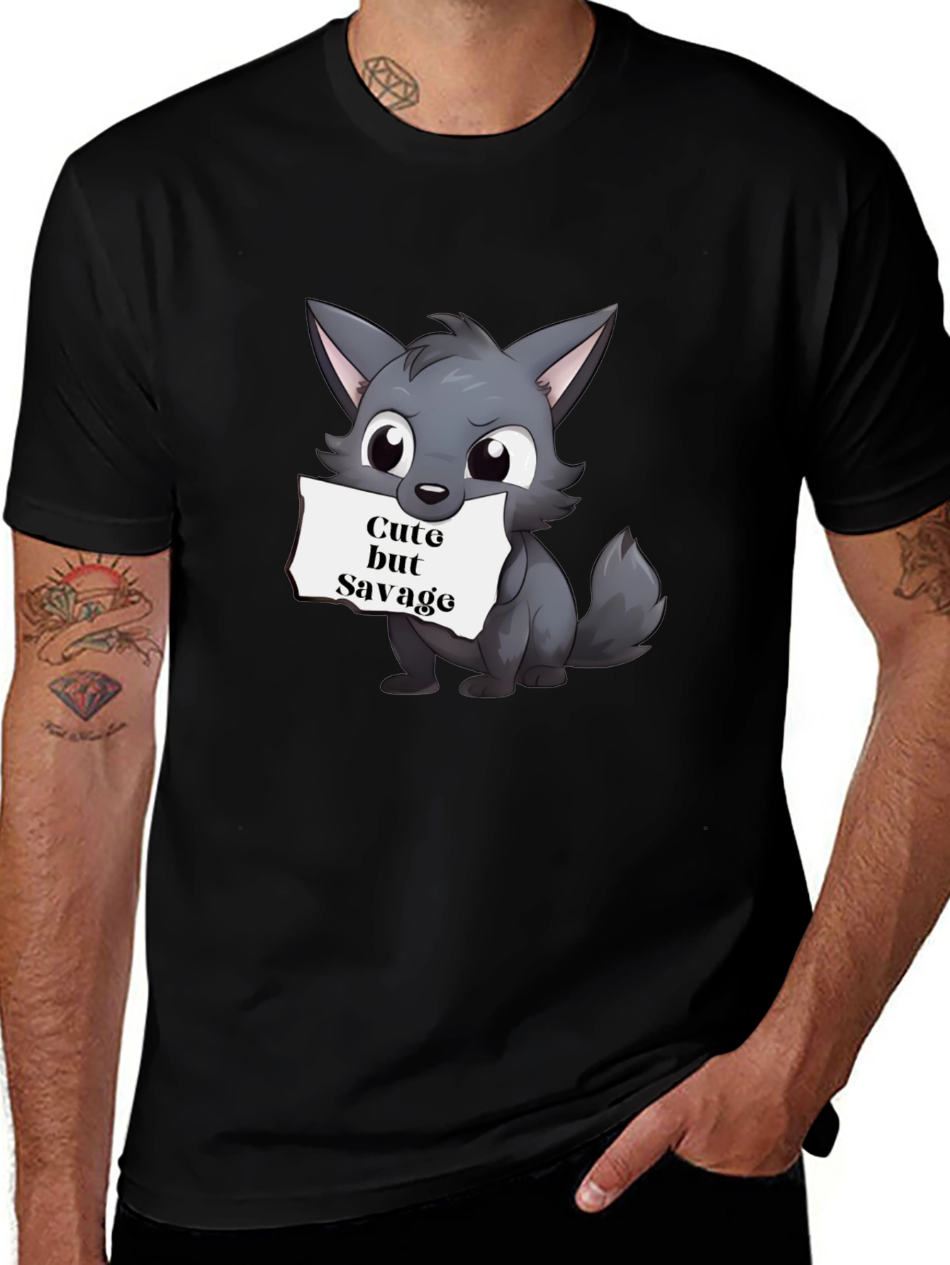 Variant 3 of Cute But Savage Wolf Graphic Tee