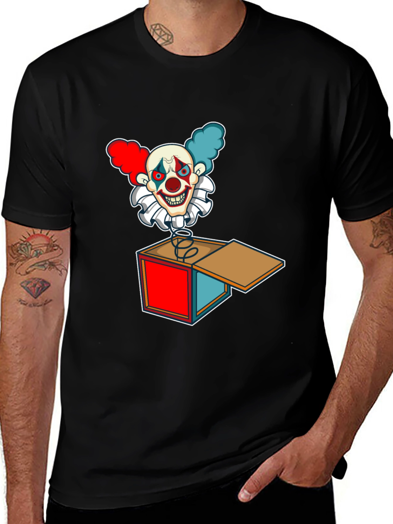 Variant 8 of Men's Jack-in-the-Box Clown Graphic Tee