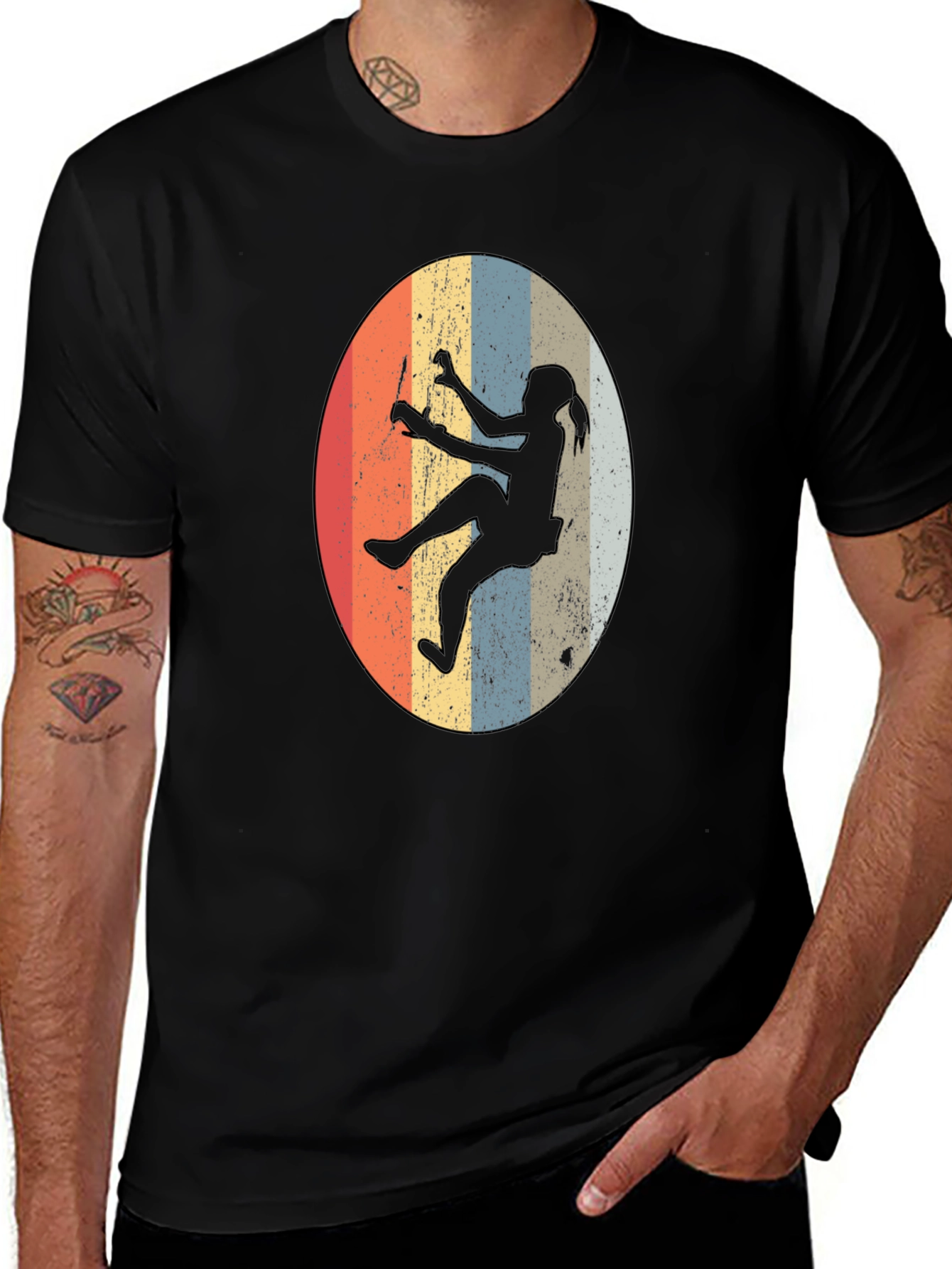 Variant 5 of Vintage Rock Climbing T-Shirt - Retro Style