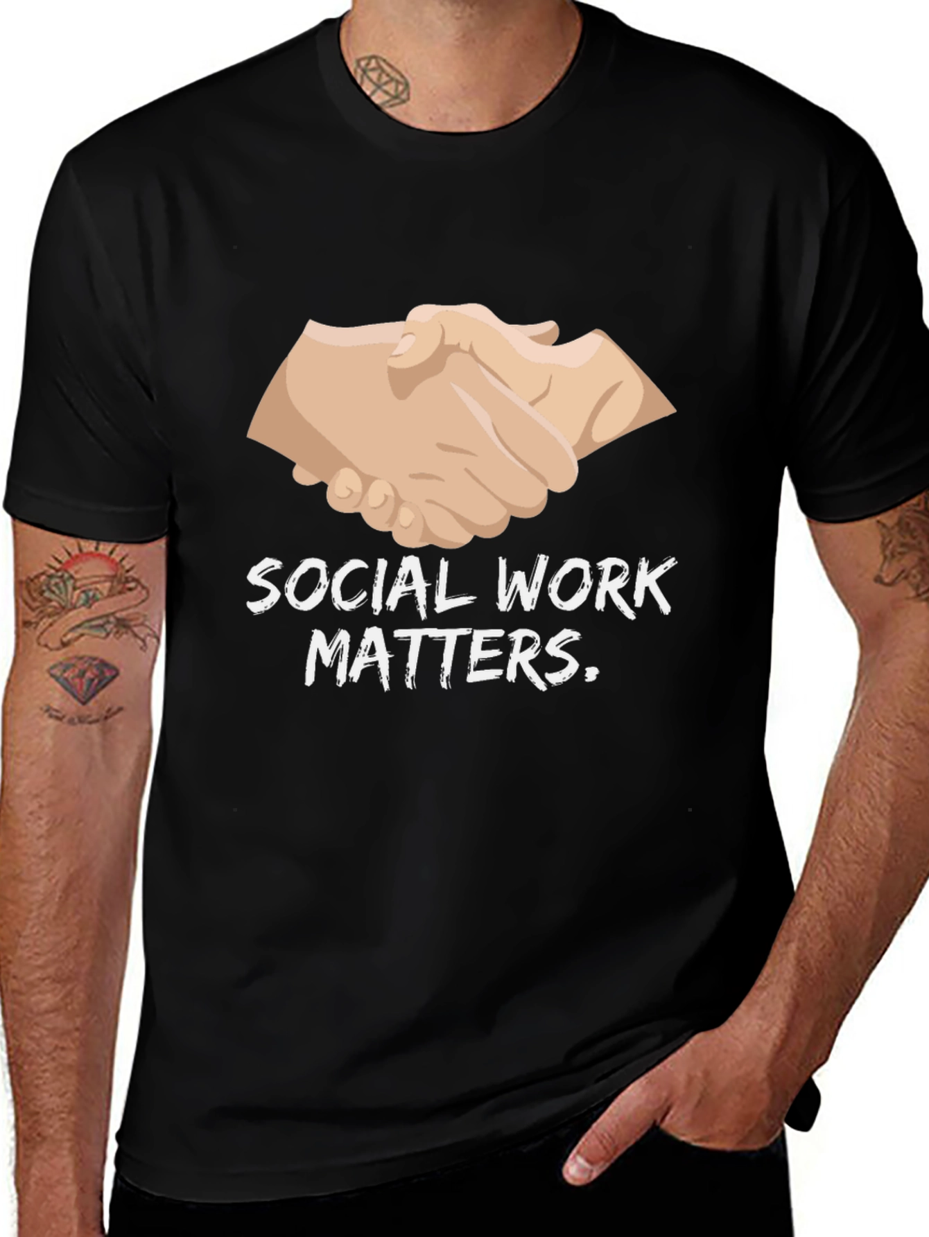 Variant 26 of Social Work Matters Graphic Tee - Black