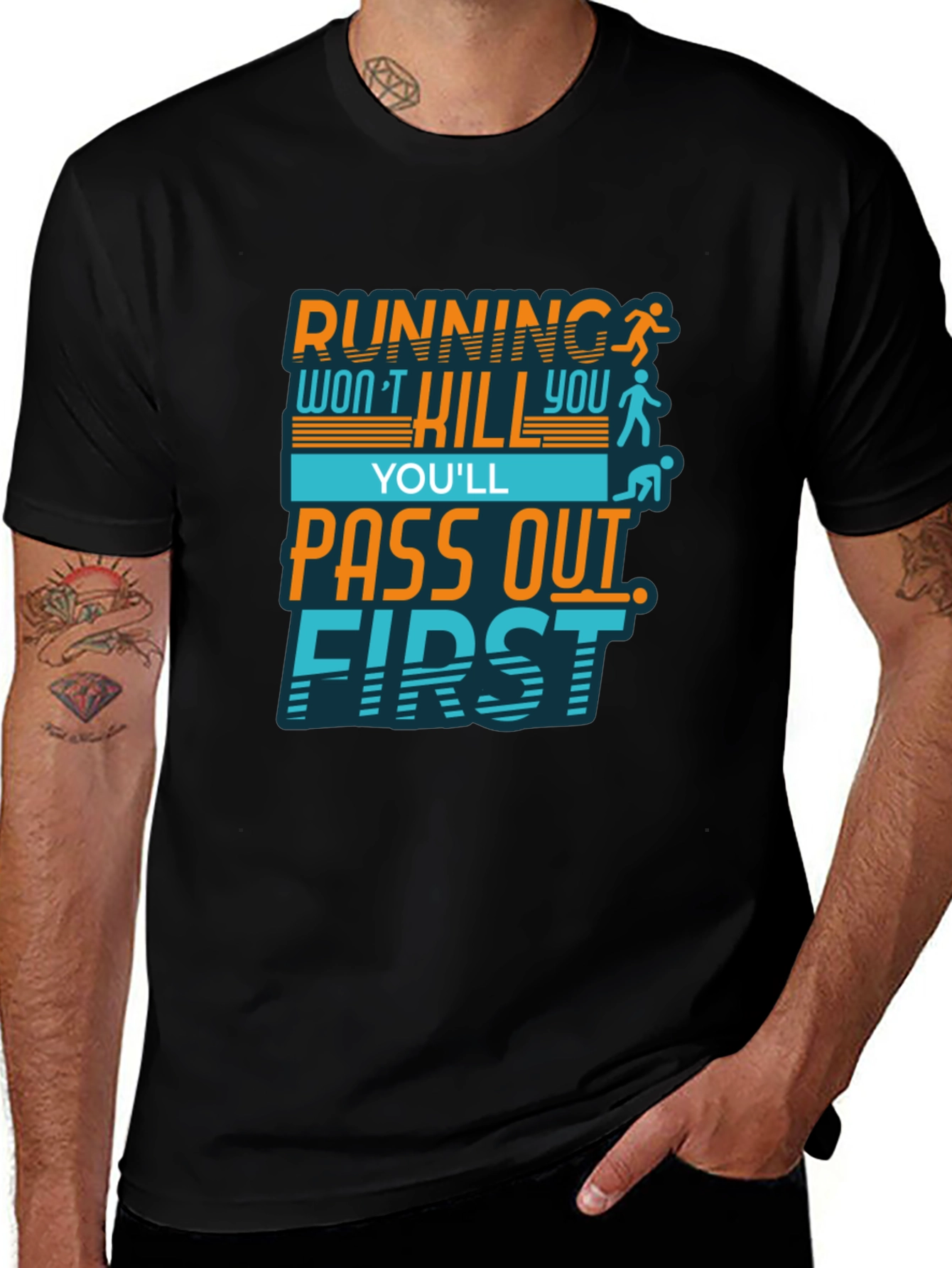 Variant 28 of Running Won't Kill You Funny Workout Shirt