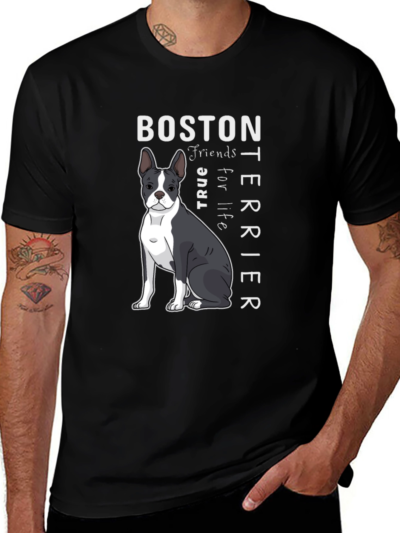 Boston Terrier T-Shirt - True Friends For Life