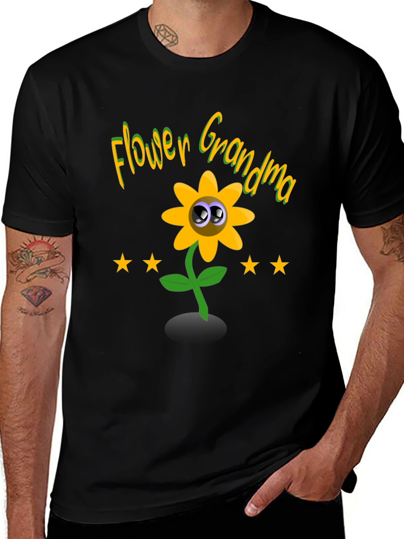 Variant 5 of Flower Grandma Novelty Graphic T-Shirt