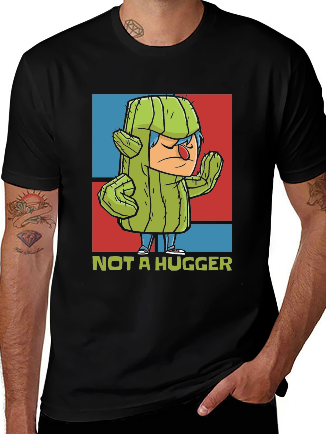 Not a Hugger T-Shirt - Cactus Graphic Tee