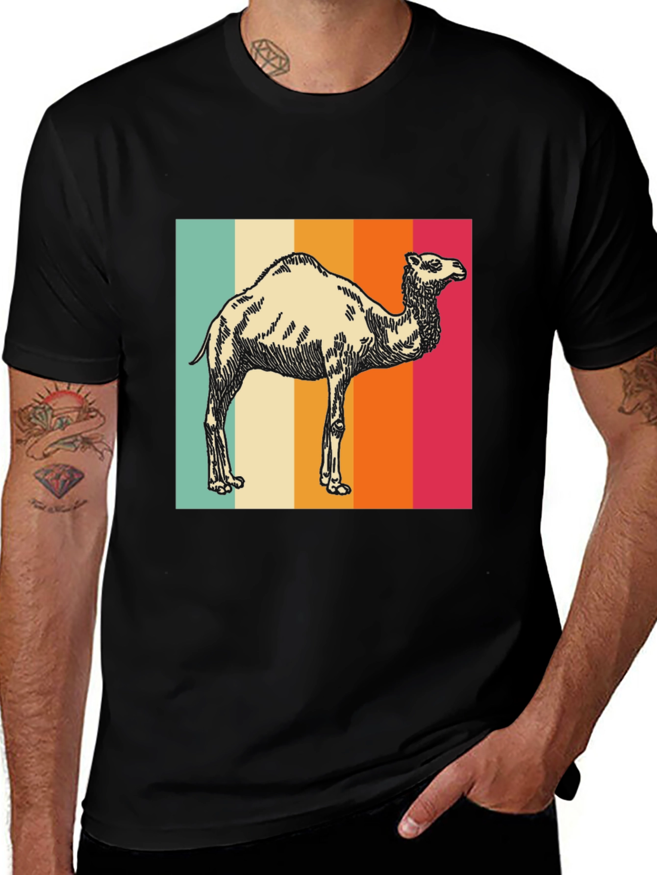 Variant 2 of Retro Camel T-Shirt - Vintage Style Tee