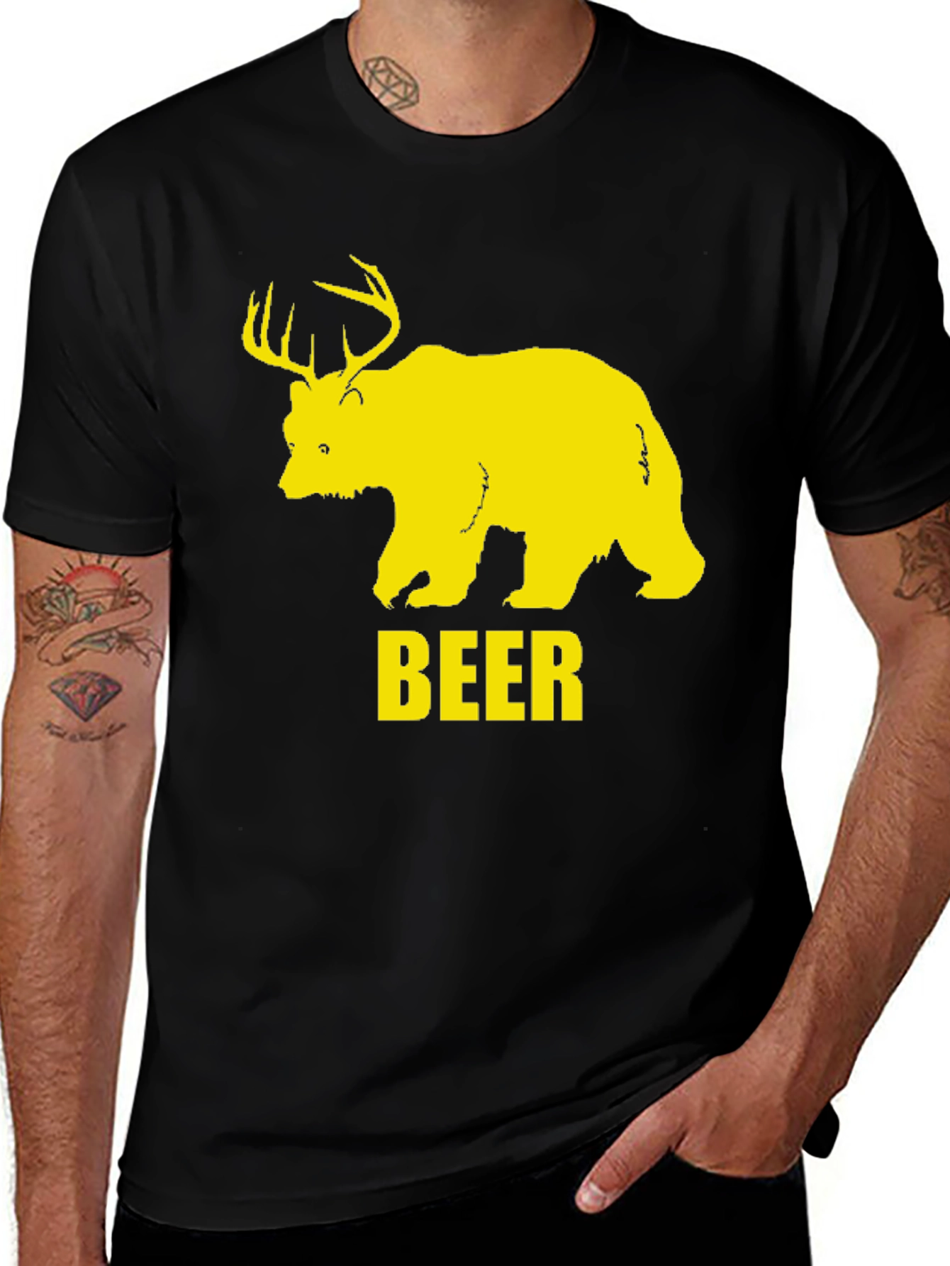 Variant 19 of Beer Deer Bear Graphic Tee