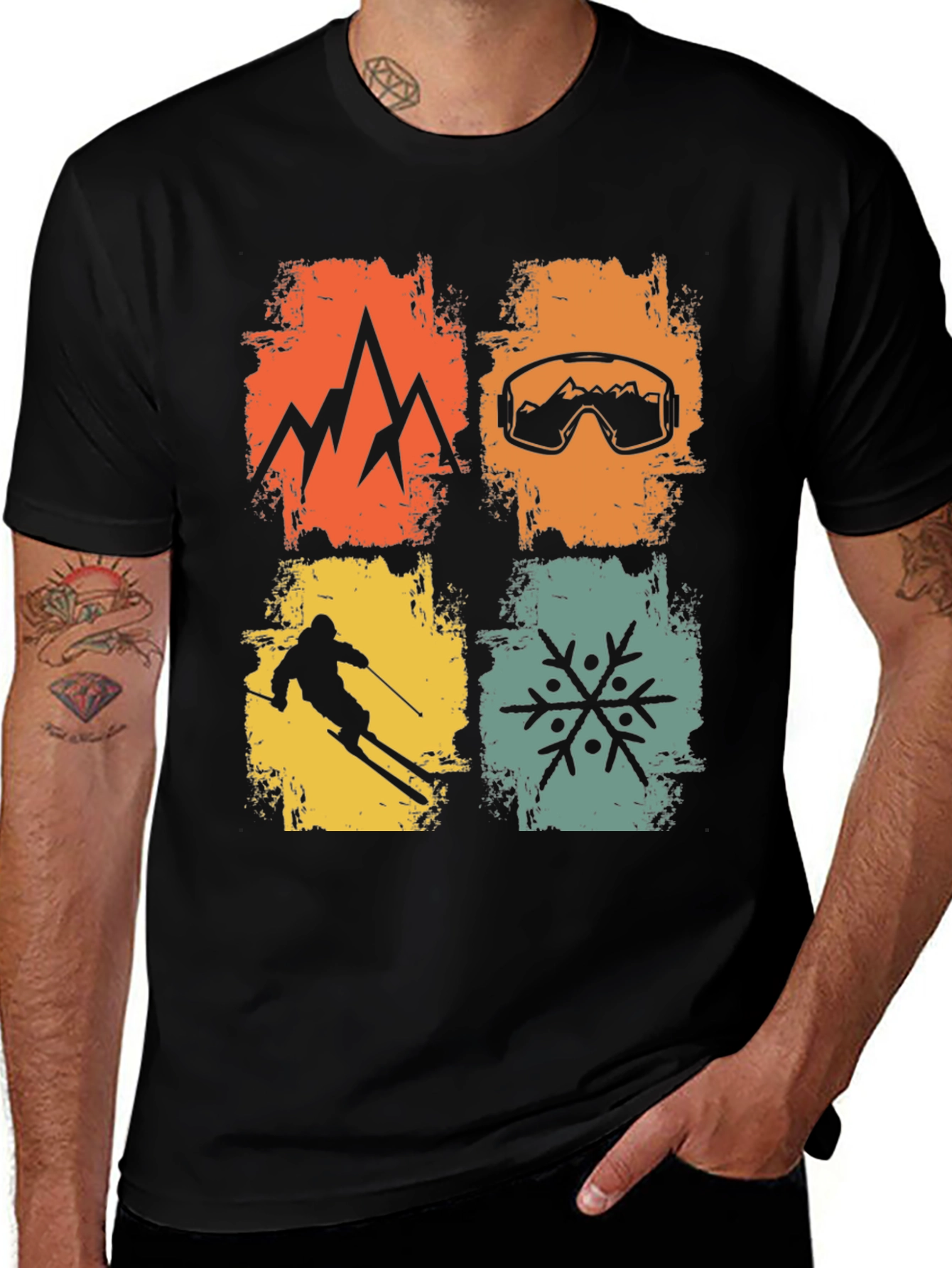 Variant 16 of Vintage Winter Sports T-Shirt - Mountain, Ski, Goggles