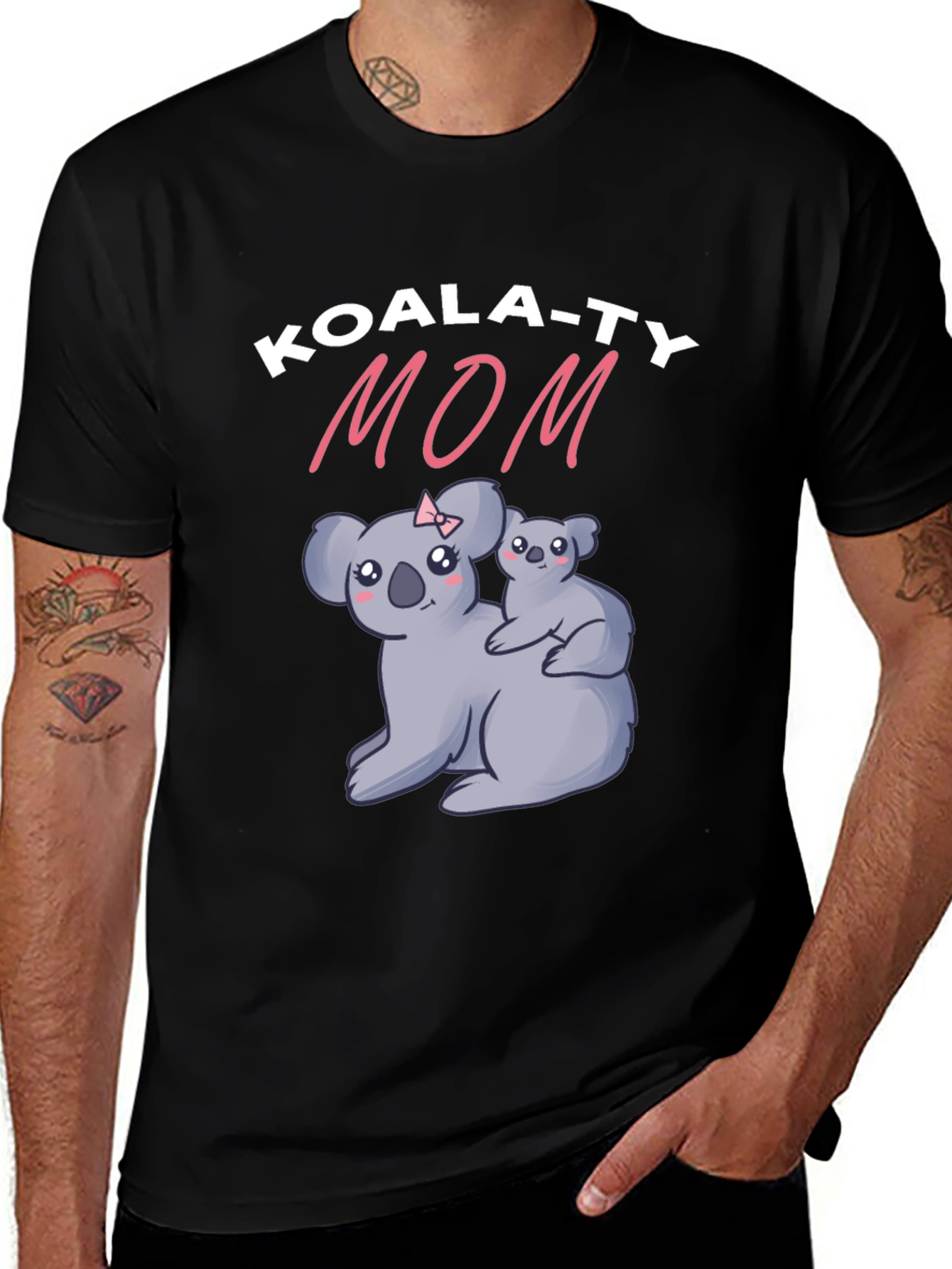 Variant 29 of Koala-ty Mom Black T-Shirt