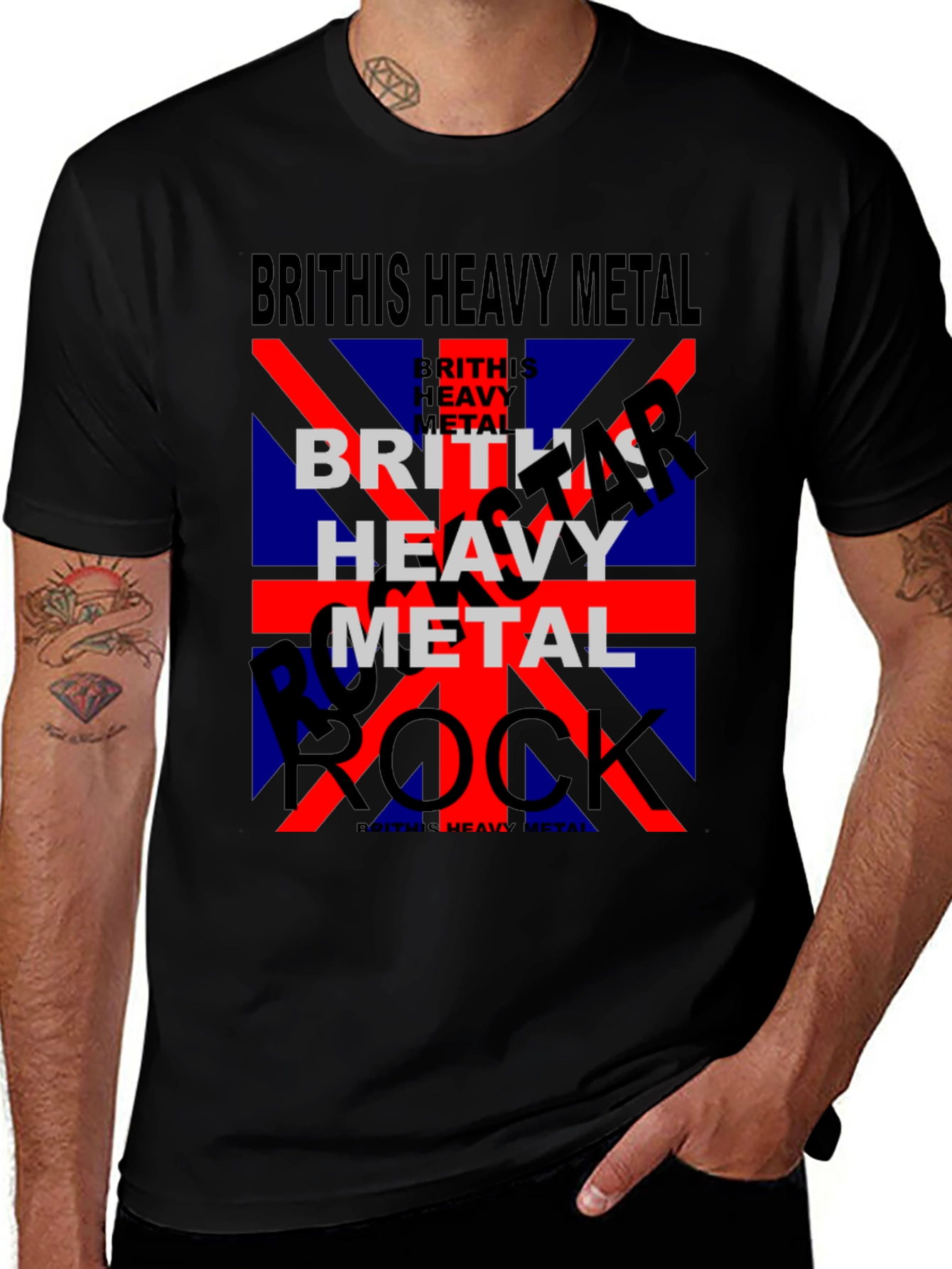 Variant 11 of British Heavy Metal Rock Band Graphic T-Shirt