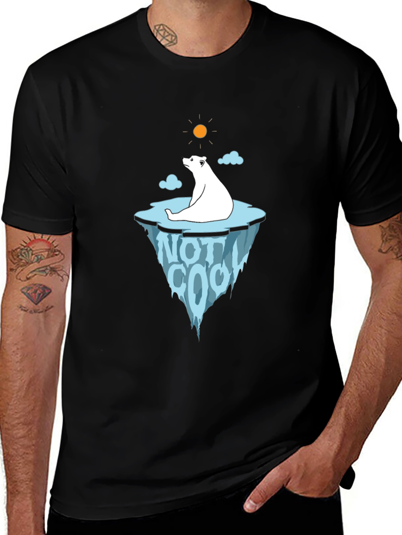 Variant 19 of Polar Bear 'Not Cool' Graphic Tee