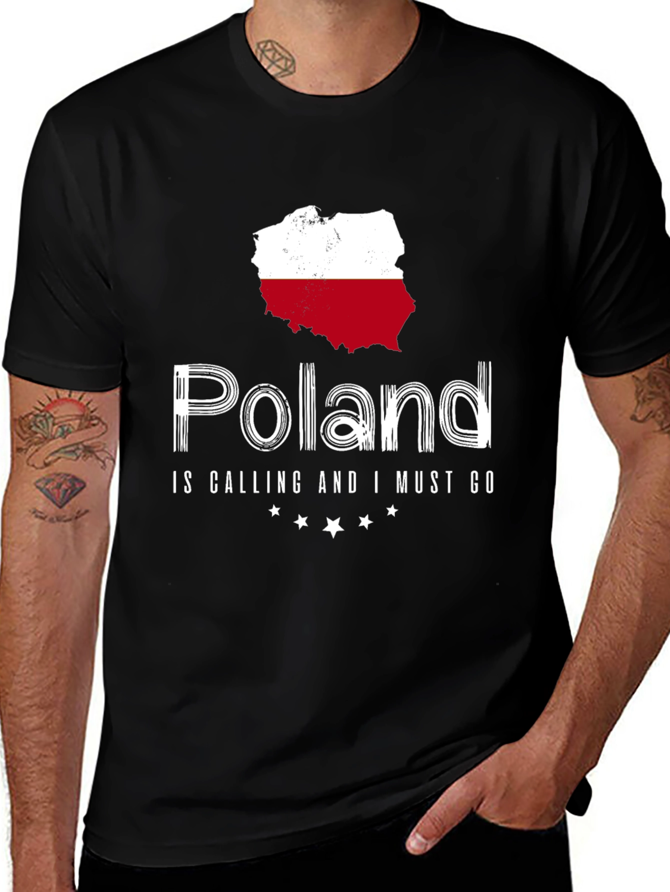 Poland Calling T-Shirt - Black Cotton Tee