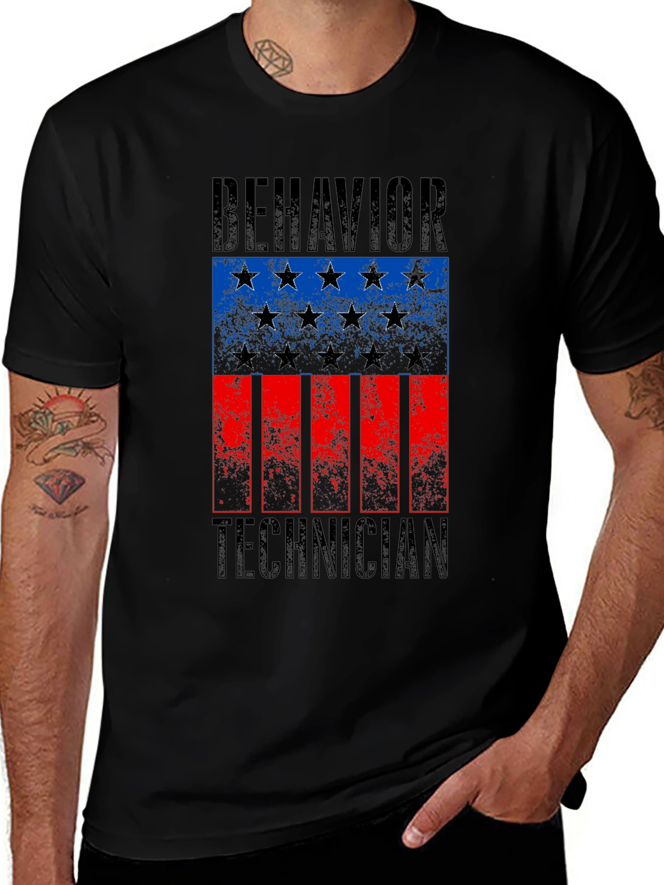 Variant 23 of Behavior Technician Flag Graphic Tee