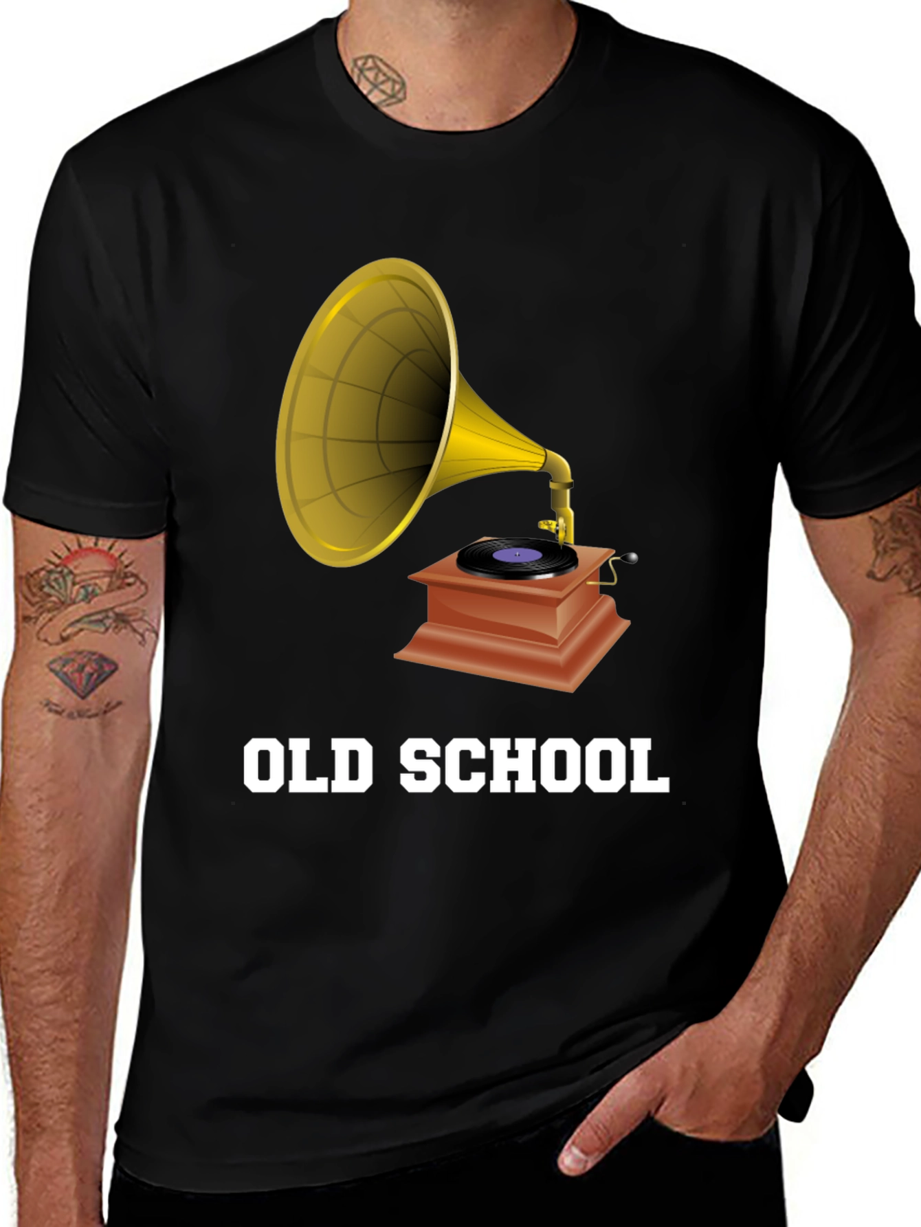 Variant 9 of Old School Gramophone T-Shirt