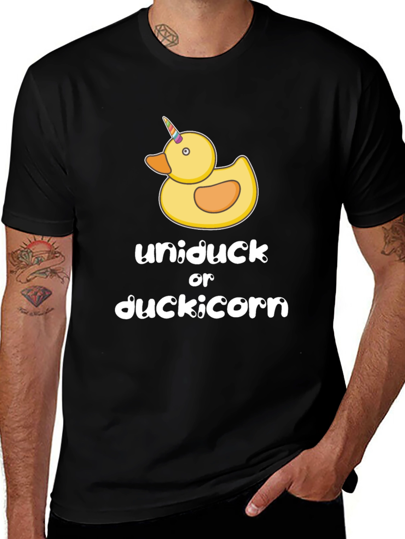 Variant 4 of Uniduck or Duckicorn T-Shirt - Novelty Tee