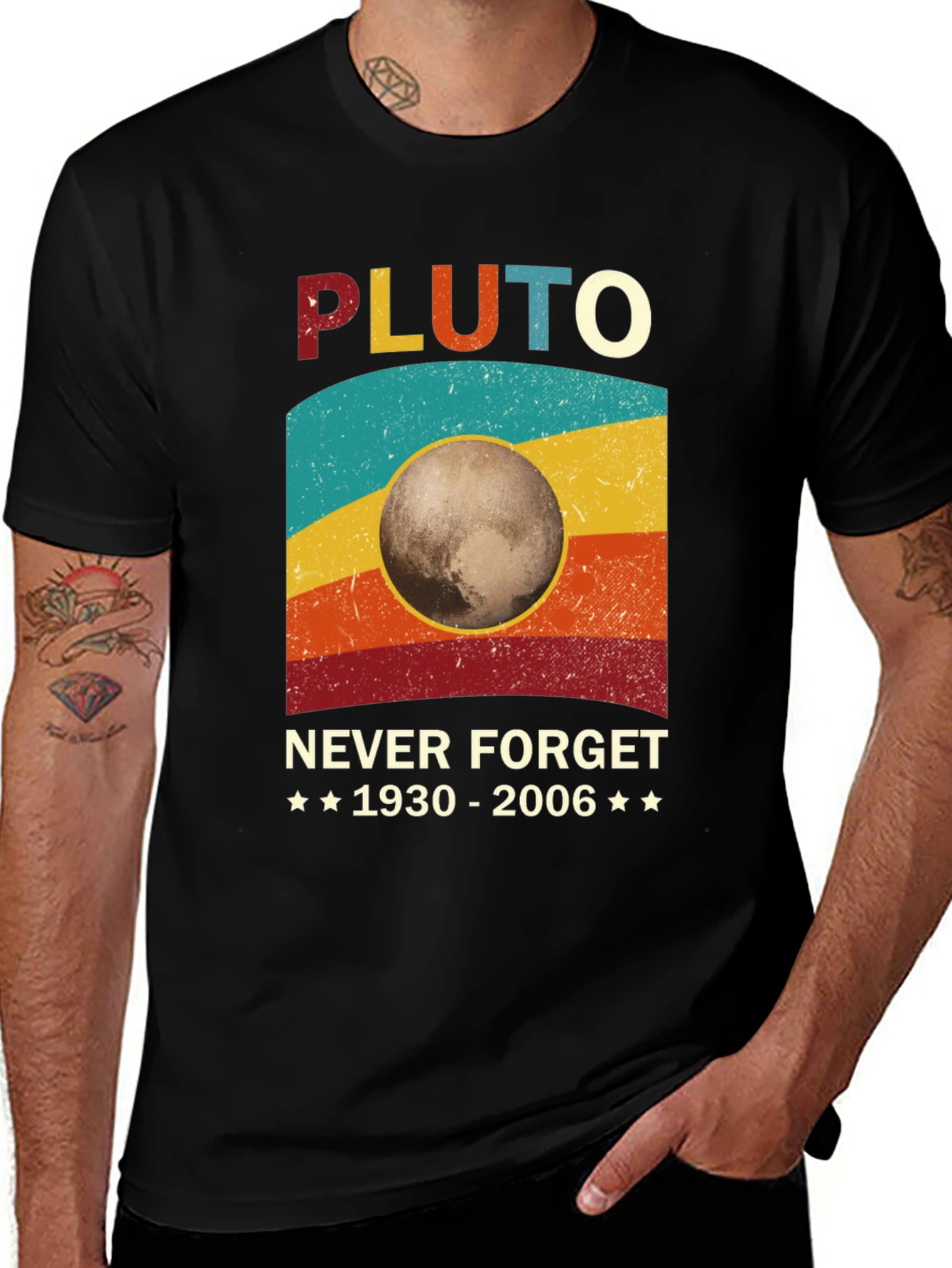 Variant 29 of Retro Pluto Never Forget T-Shirt