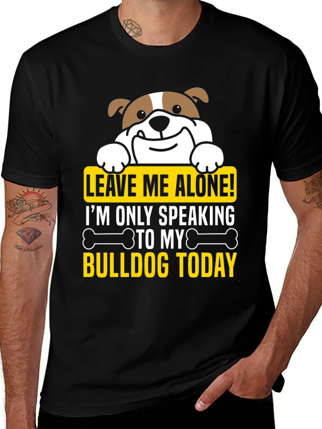 Leave Me Alone Bulldog T-Shirt