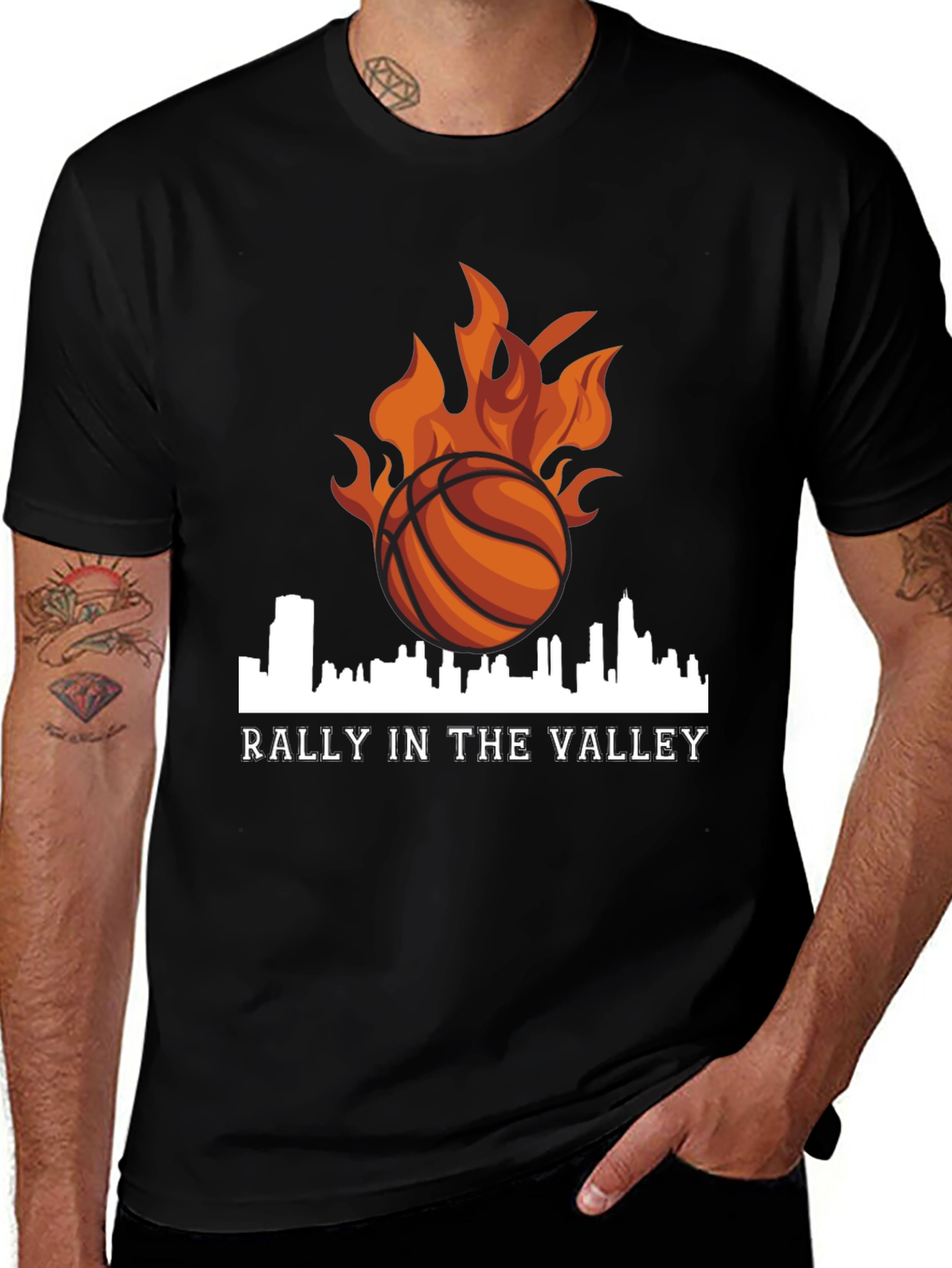 Variant 3 of Rally in the Valley Basketball Graphic Tee