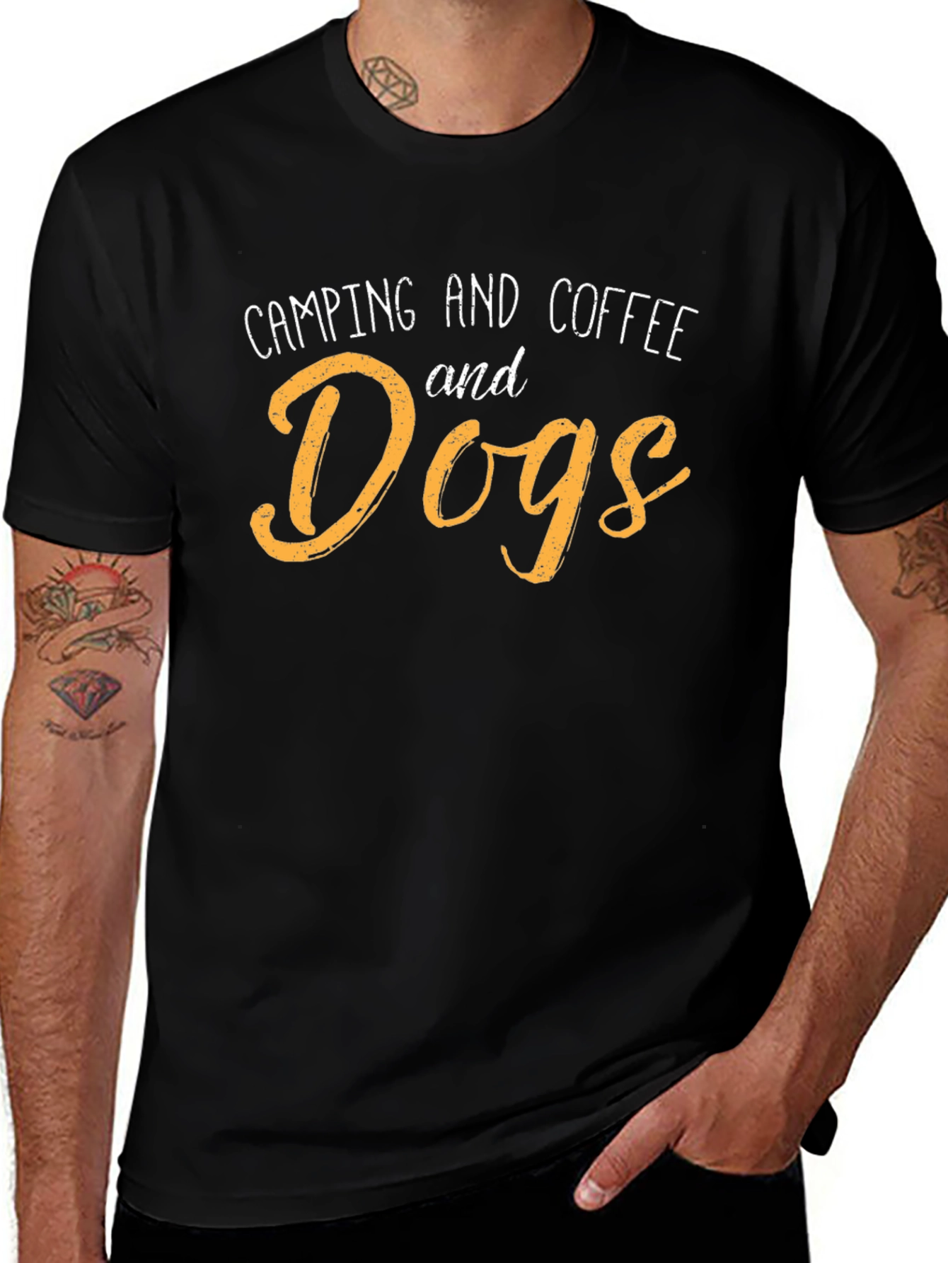 Variant 14 of Camping, Coffee & Dogs Graphic Tee