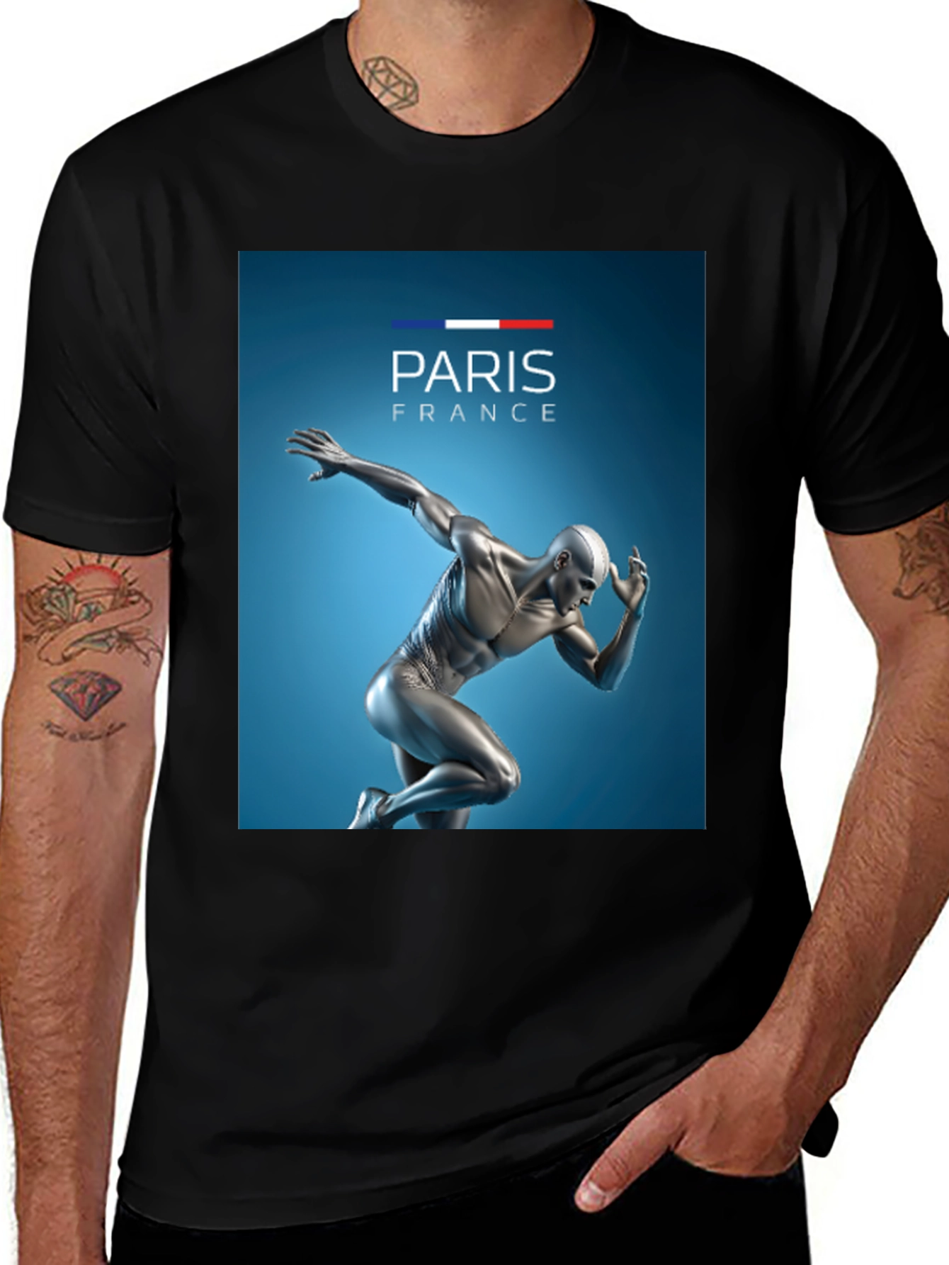 Variant 11 of Paris France Runner Graphic T-Shirt