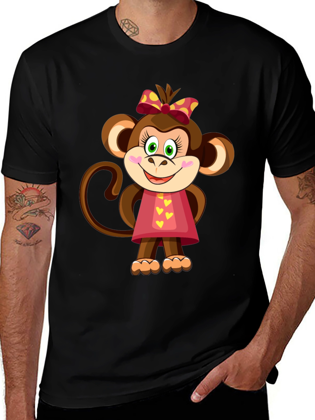 Variant 4 of Cute Cartoon Monkey T-Shirt