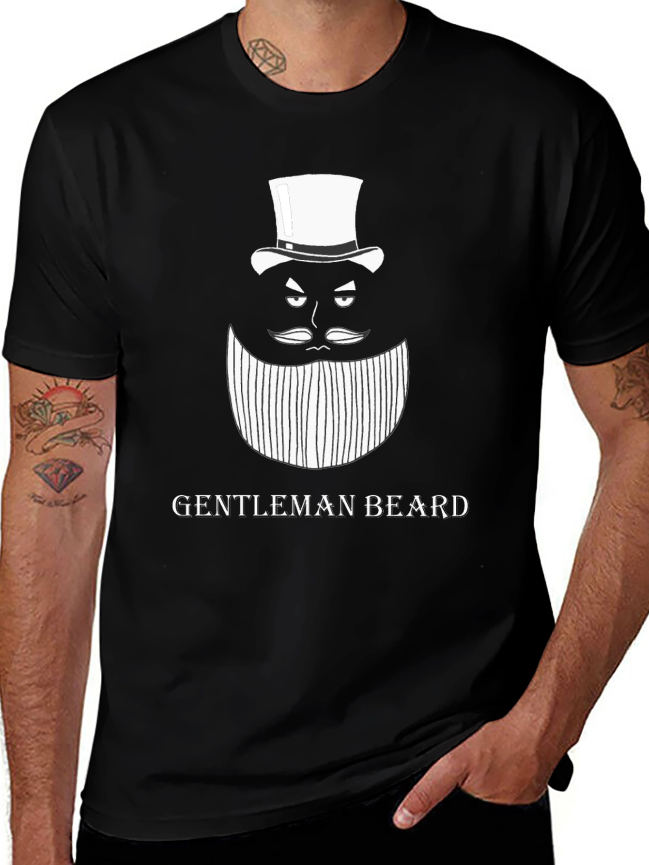 Variant 16 of Gentleman Beard T-Shirt - Stylish Graphic Tee
