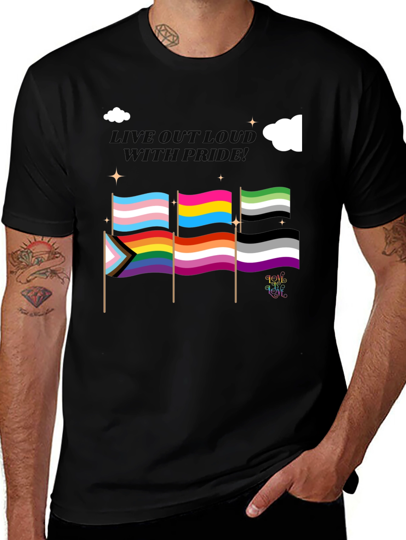 Variant 26 of Pride Flags Graphic T-Shirt