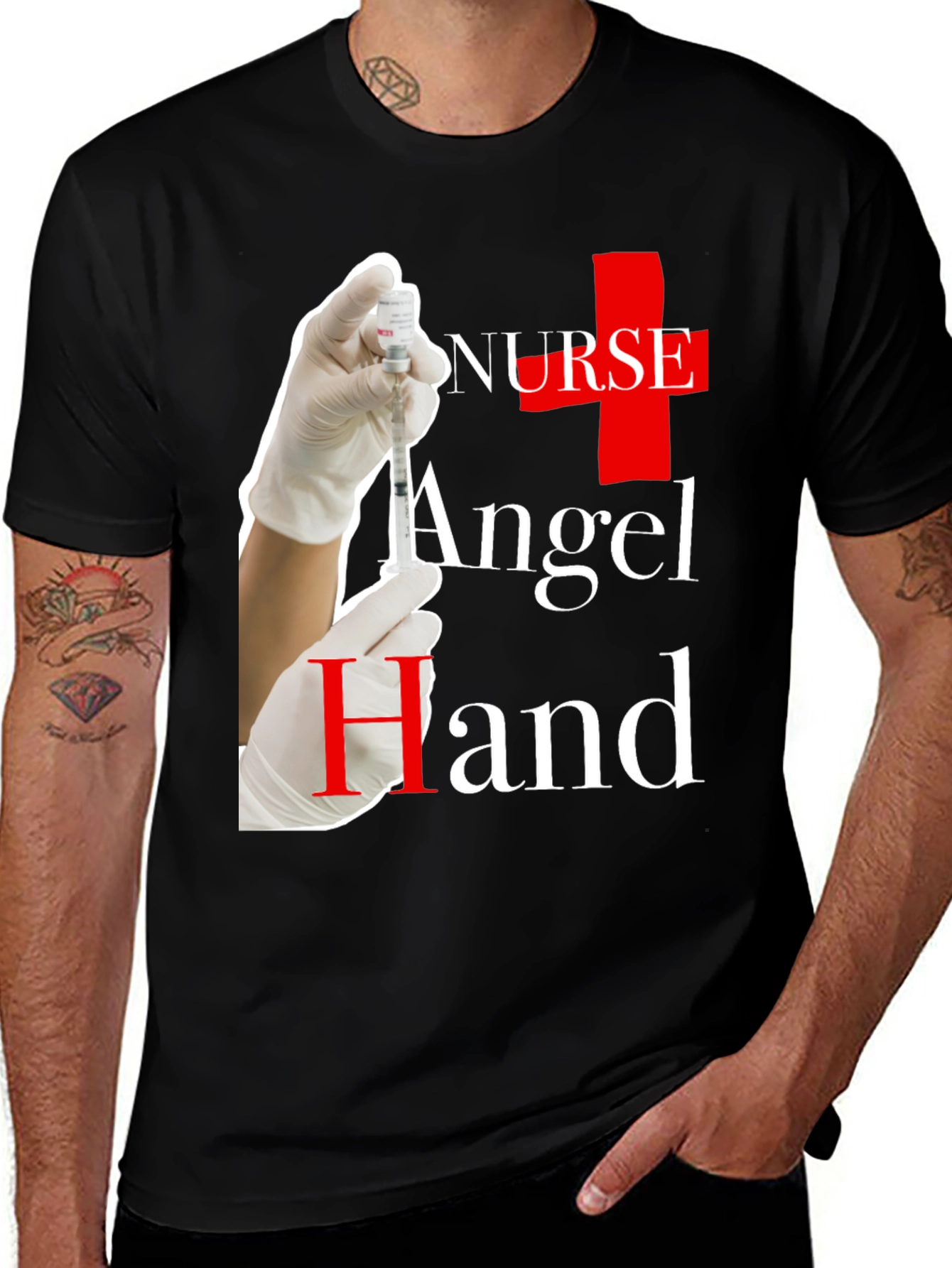 Variant 14 of Nurse Angel Hand Graphic T-Shirt