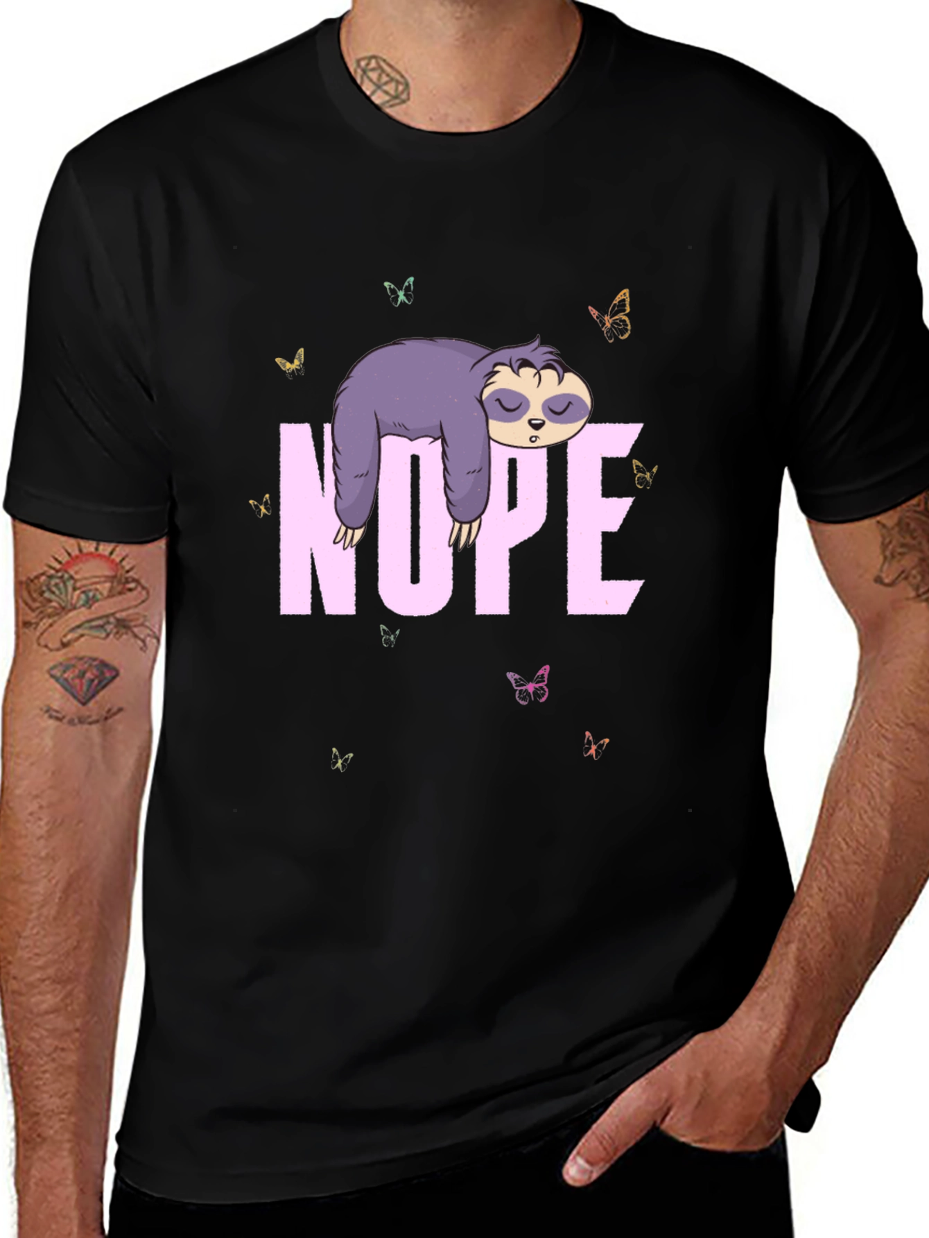 Variant 14 of Nope Sloth Tee - Cute Lazy Animal T-Shirt