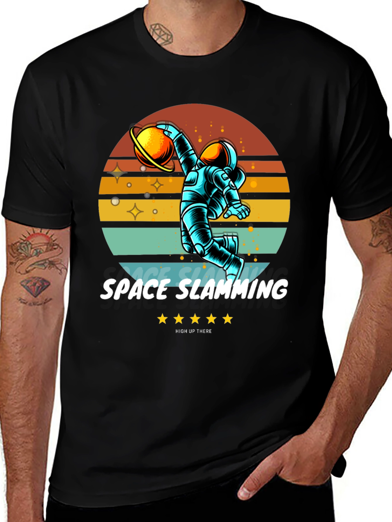 Variant 9 of Space Slamming Graphic T-Shirt - Retro Style
